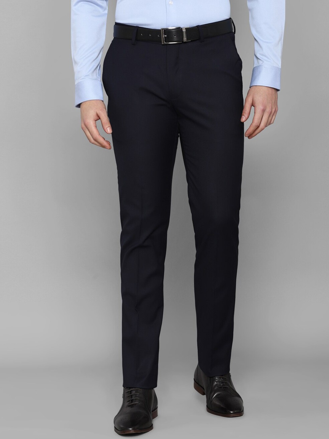 

Louis Philippe Men Slim Fit Formal Trousers, Navy blue