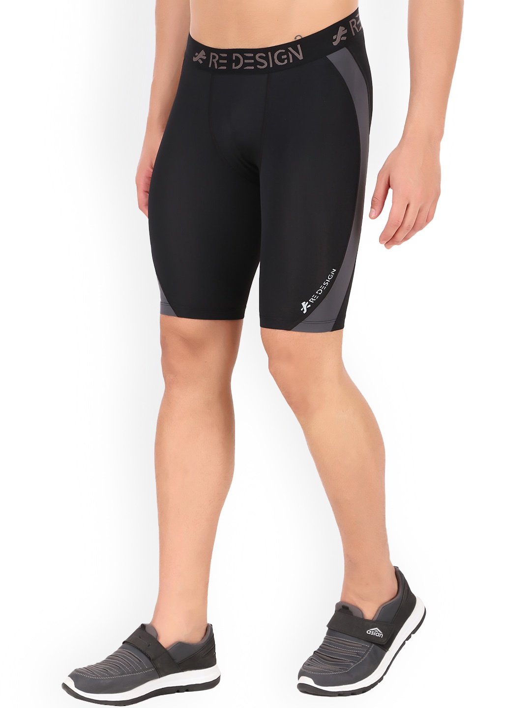 

REDESIGN Men Skinny Fit Rapid Dry Sports Shorts, Grey