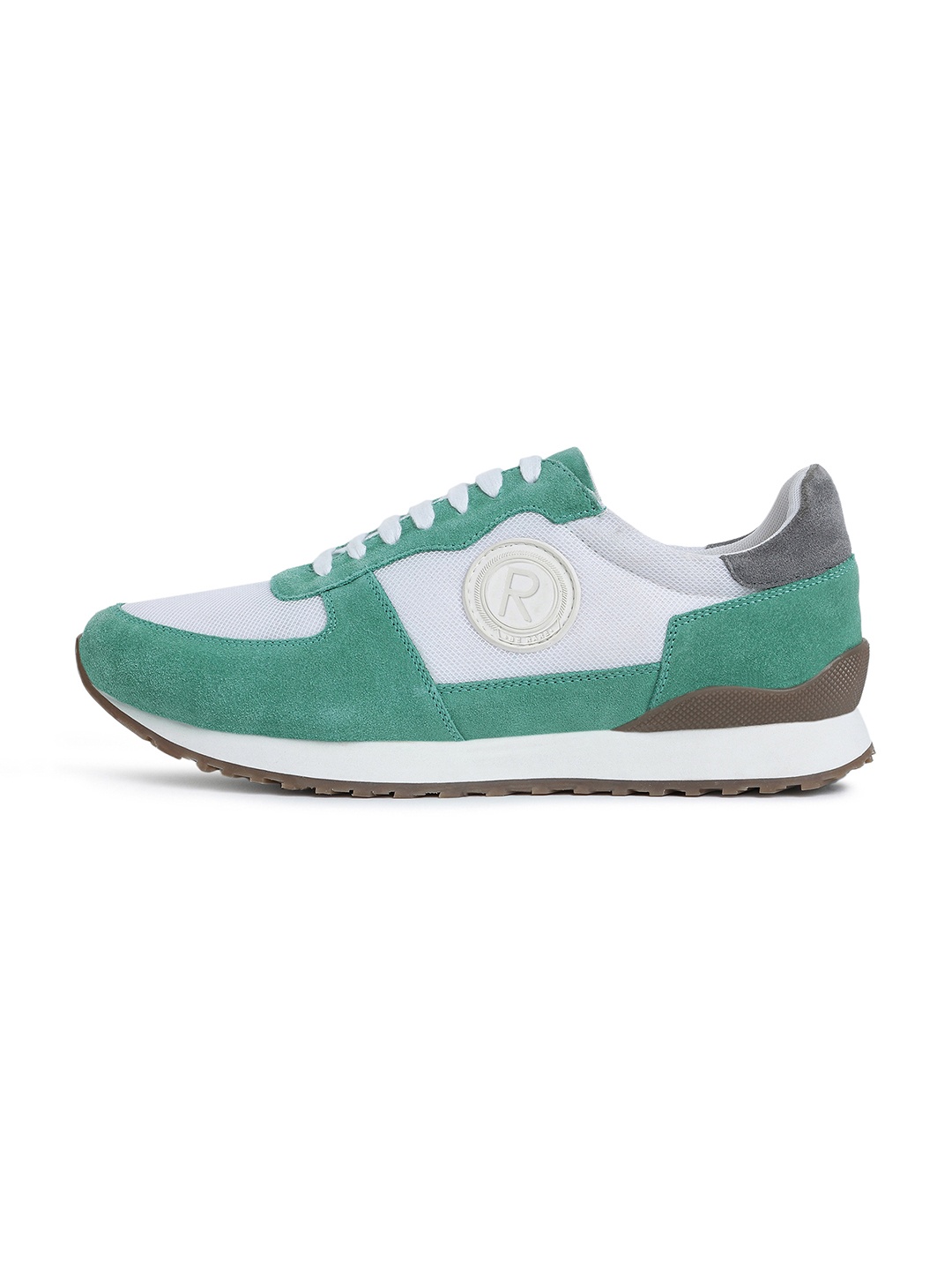 

RARE RABBIT Men Jacko Colourblocked Suede Comfort Sneakers, White