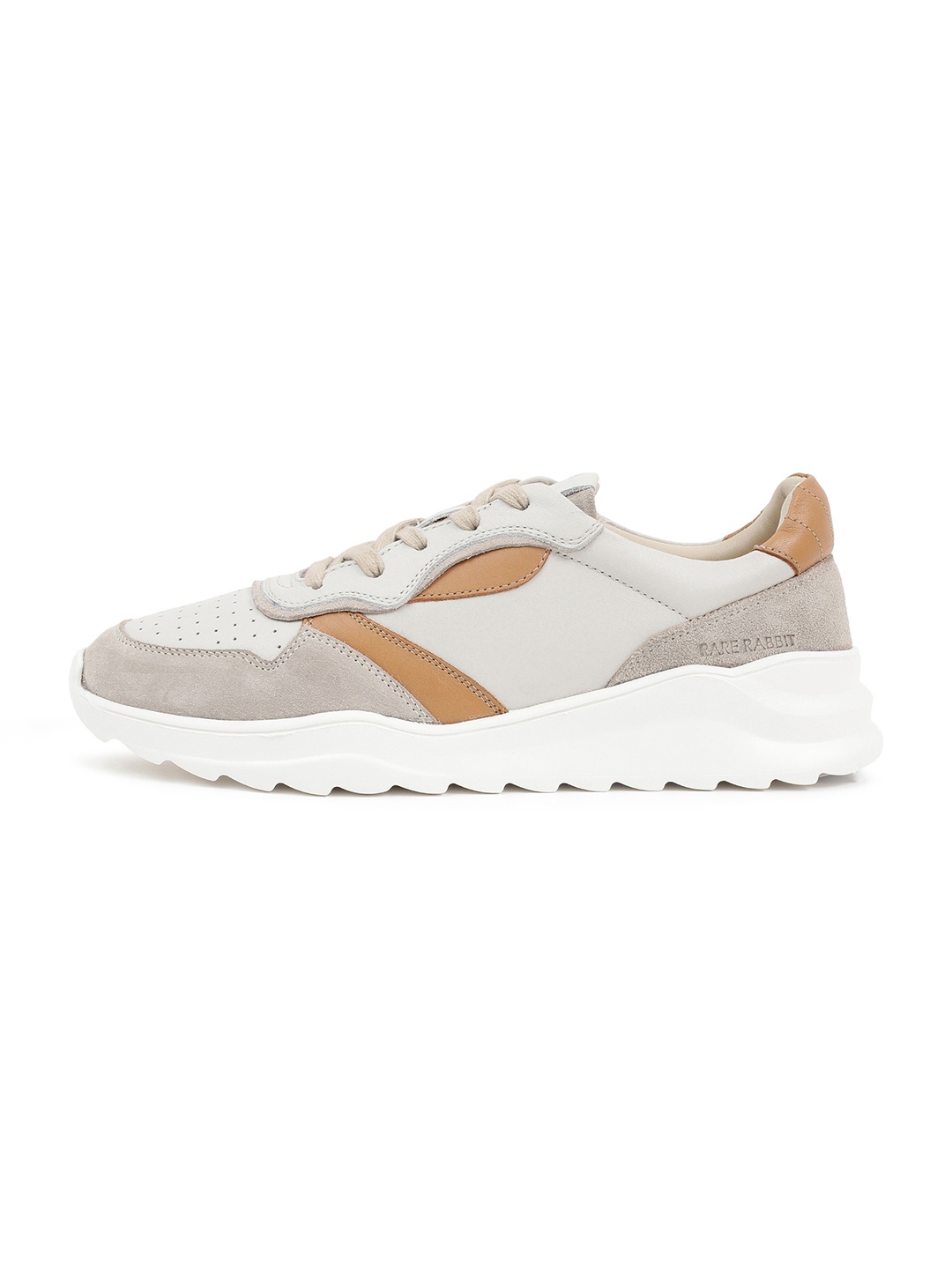 

RARE RABBIT Men Mars Perforated Suede Sneakers, Beige