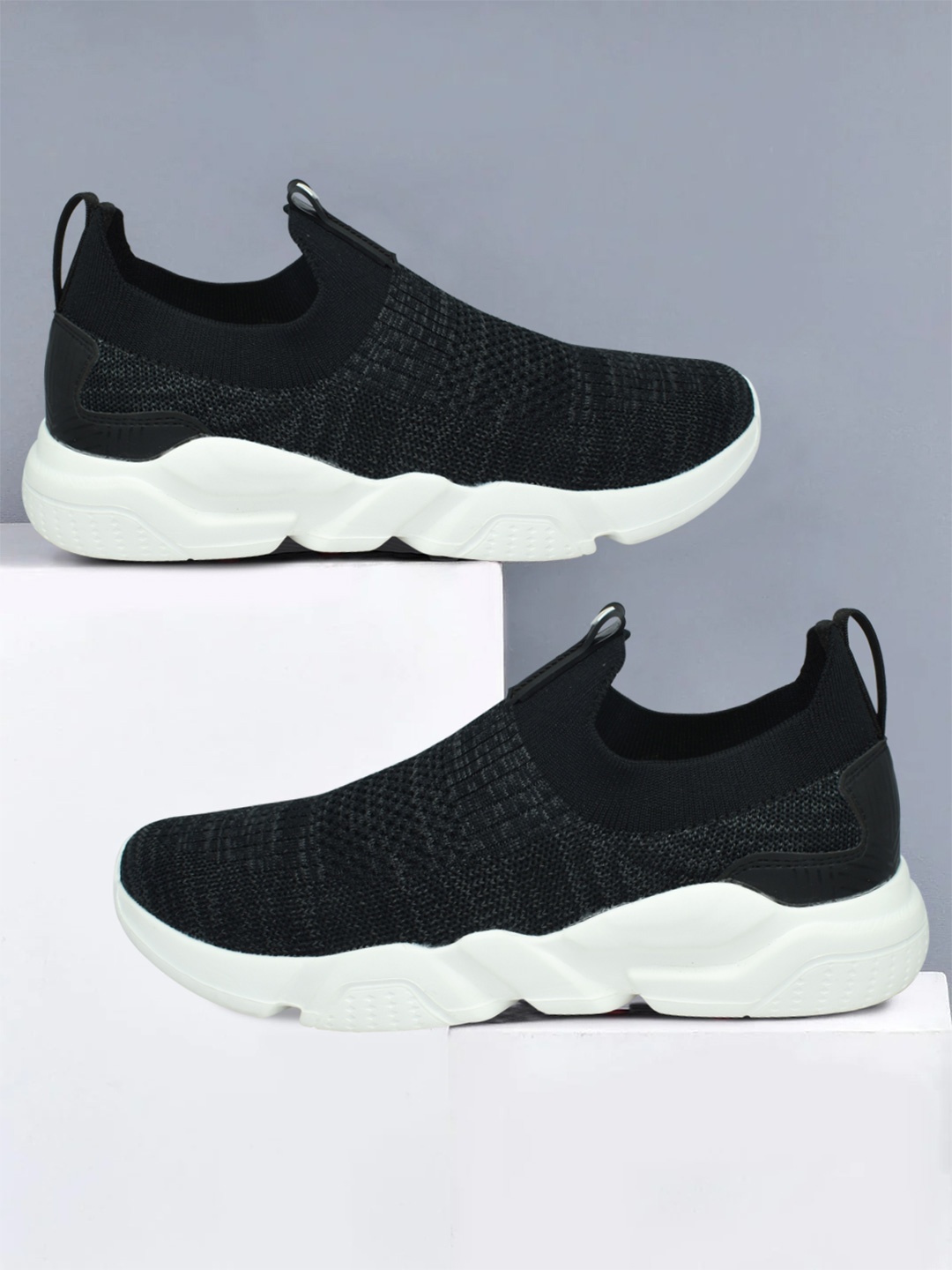 

IMPAKTO Men Mesh Running Shoes, Black
