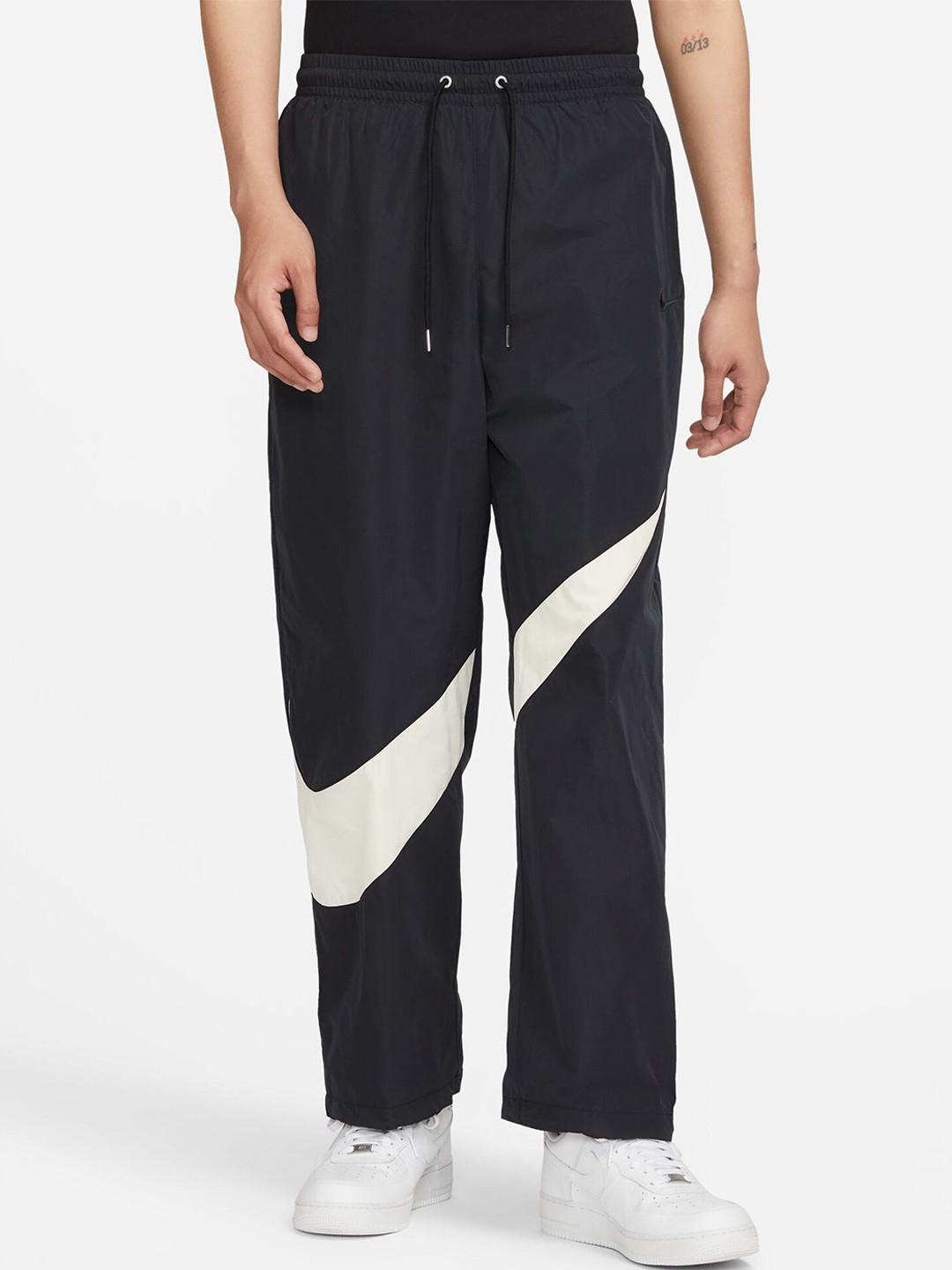 

Nike Men Black Swoosh Trackpants