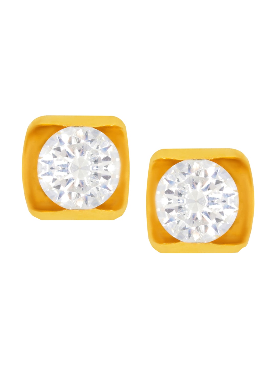 

BHIMA 22K Hallmark 916 Purity Yellow Gold U Shape Gold Stone Stud