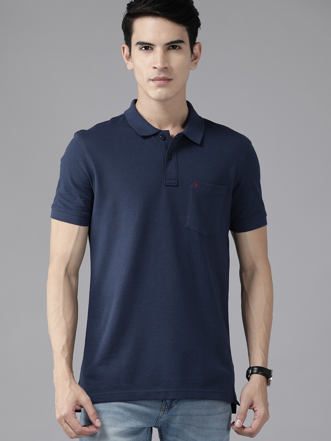 

Van Heusen Sport High IQ Polo Collar T-shirt, Navy blue