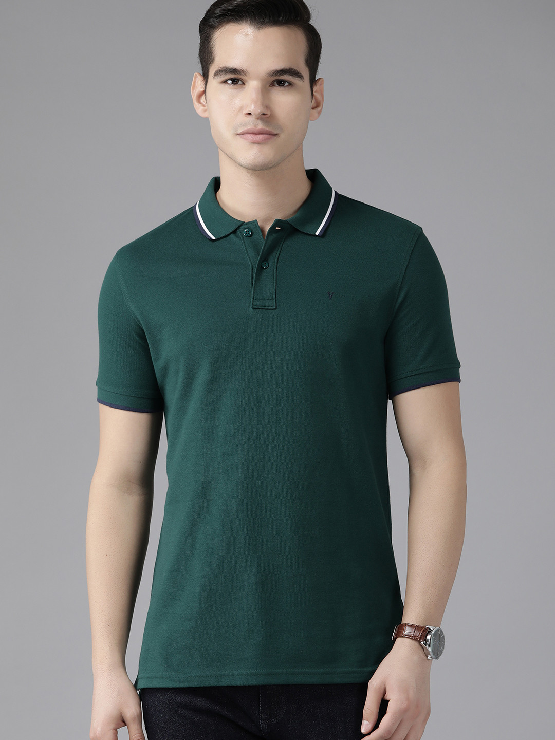 

Van Heusen Sport High IQ Polo Collar T-shirt, Green
