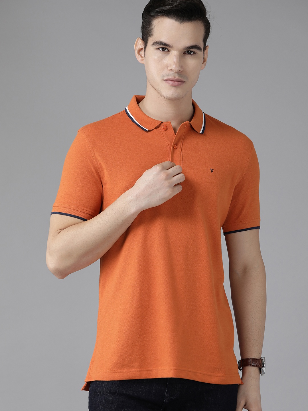 

Van Heusen Sport High IQ Polo Collar T-shirt, Orange