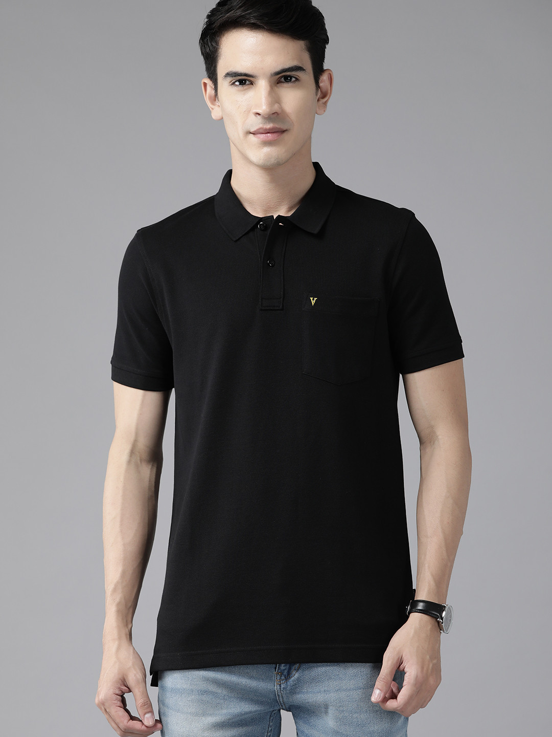 

Van Heusen Sport High IQ Polo Collar T-shirt, Black