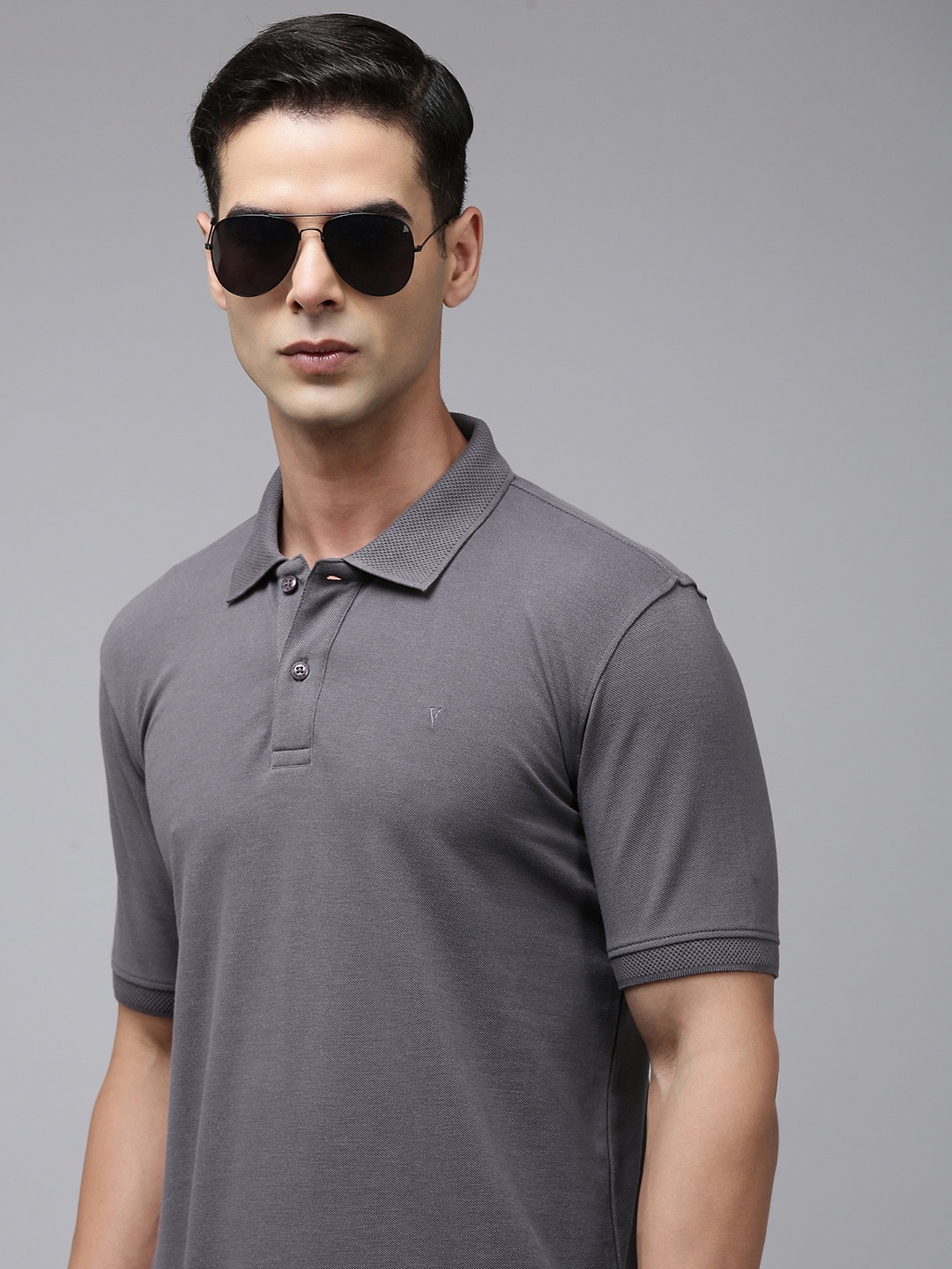 

Van Heusen Sport Men Polo Collar T-shirt, Grey