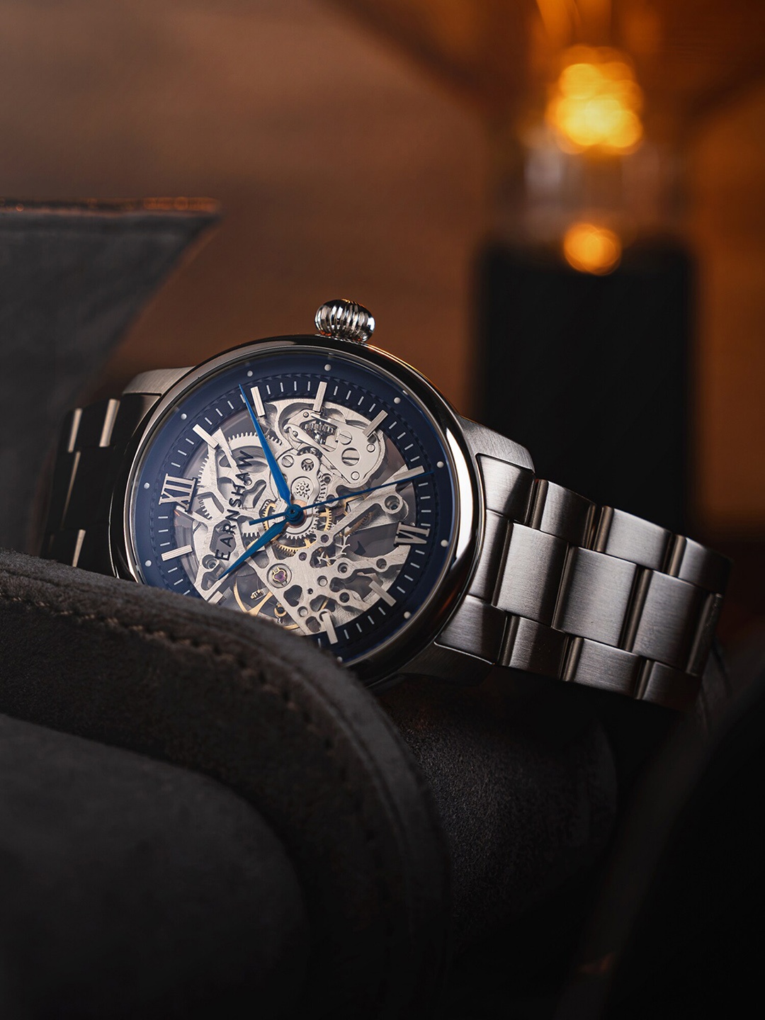 

EARNSHAW Men Embellished Dial & Bracelet Style Straps Automatic Watch ES-8290-22, Blue
