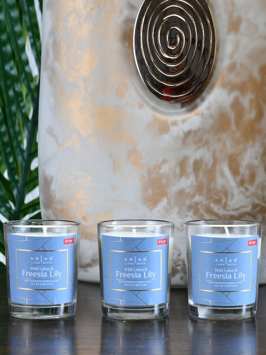 

Athome by Nilkamal 3 Pcs White Wild Lotus and Freesia Lily Scented Votive Candles