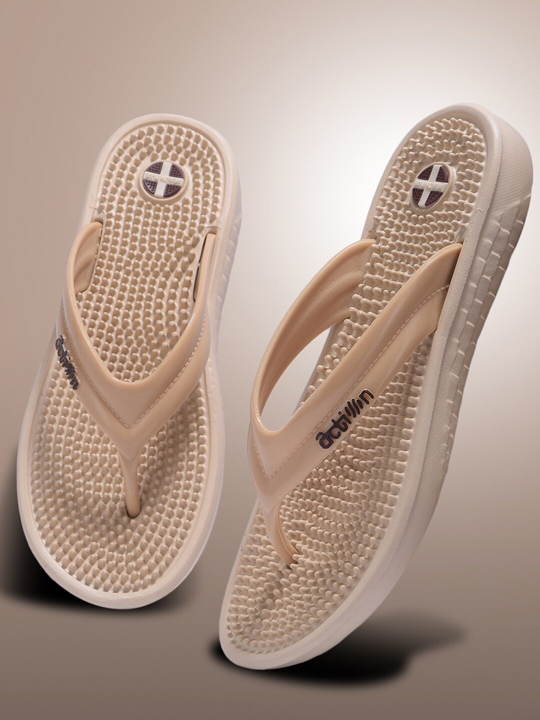 

Action Plus Women Self Design Thong Flip-Flops, Beige