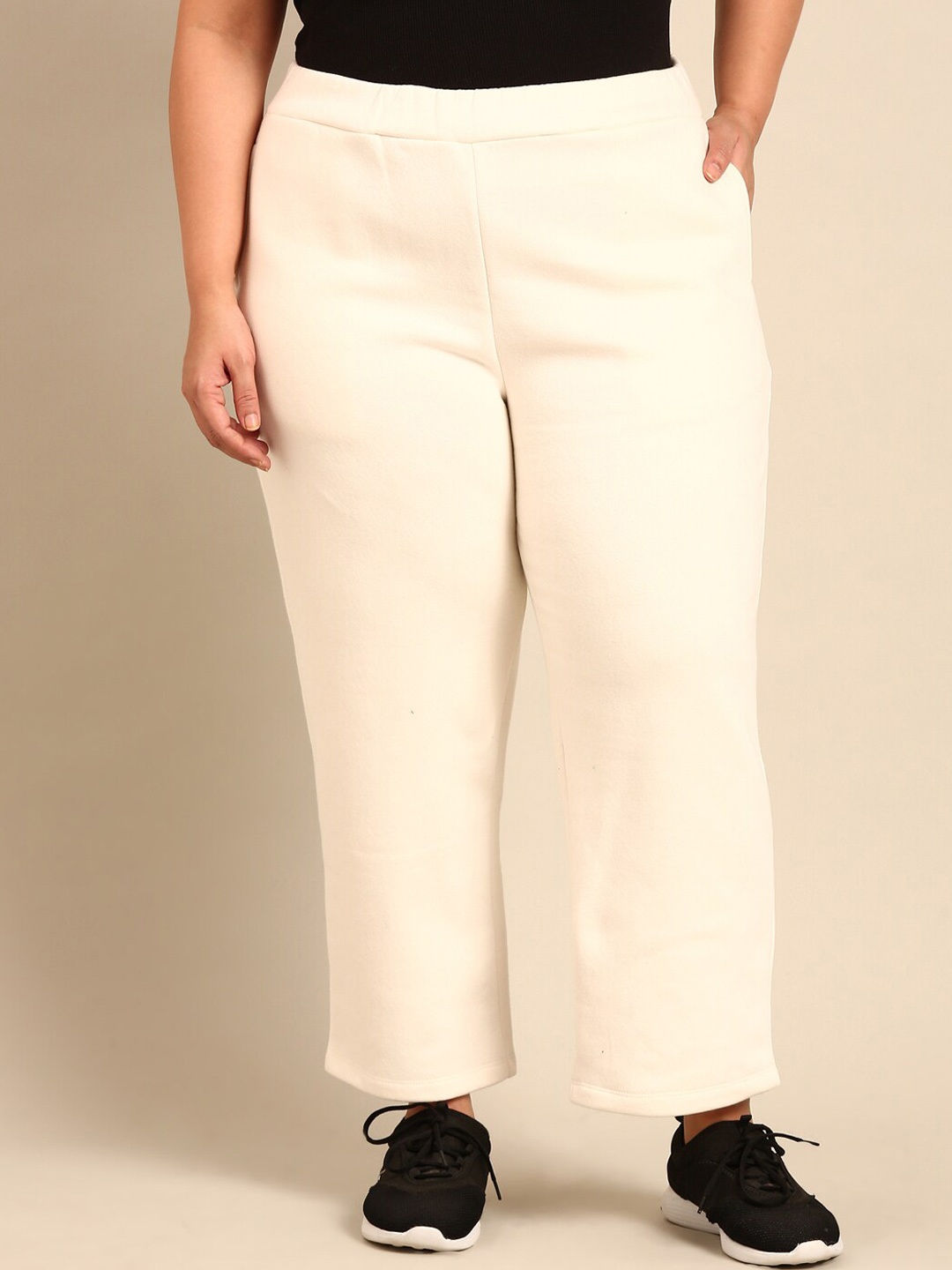 

The Pink Moon Women Cotton Relaxed-fit Track Pants, White