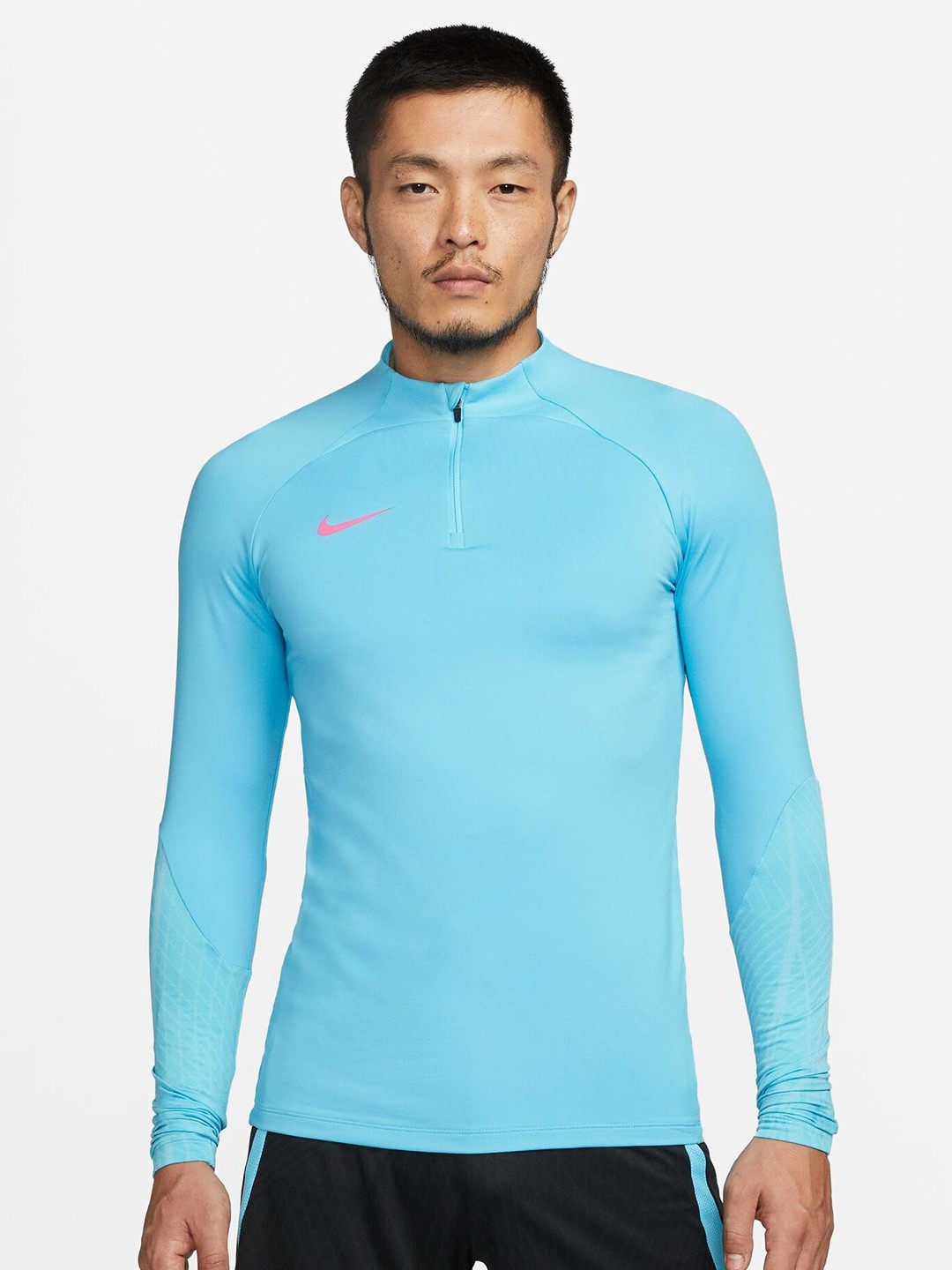 

Nike Men Dri-FIT Strike Slim-Fit Soccer Drill High Neck T-shirt, Blue
