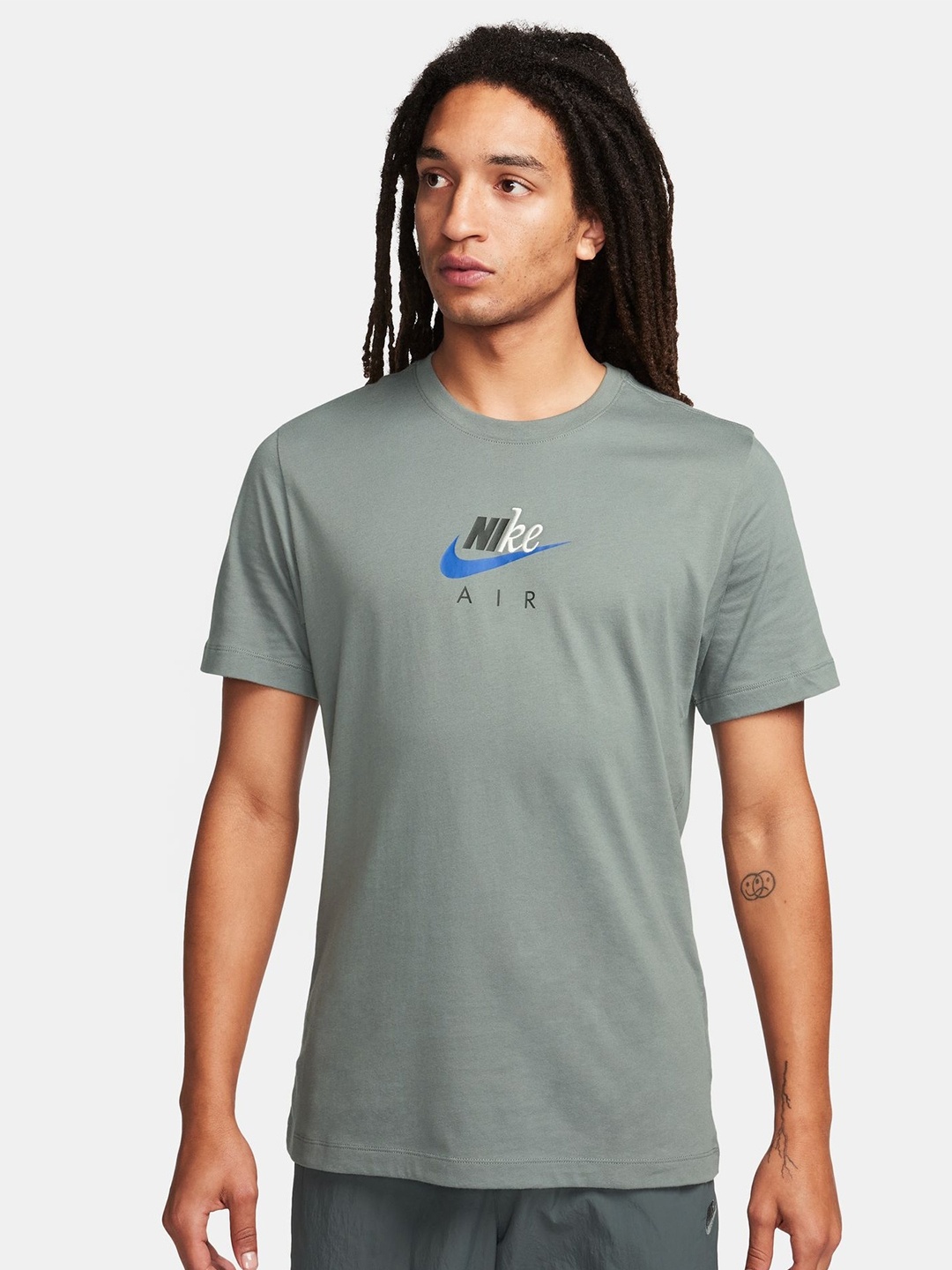 

Nike Sportswear Brand Logo Printed Cotton T-Shirts, Grey
