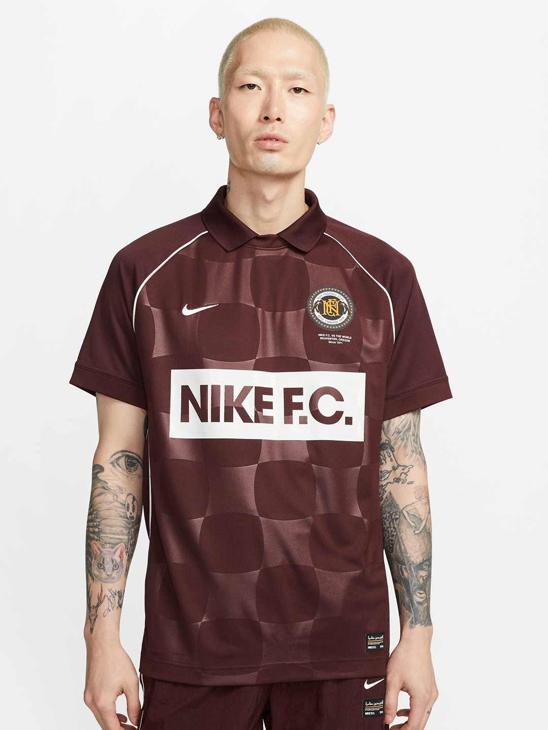 

Nike Dri-FIT F.C. Football Polo T-Shirt, Brown