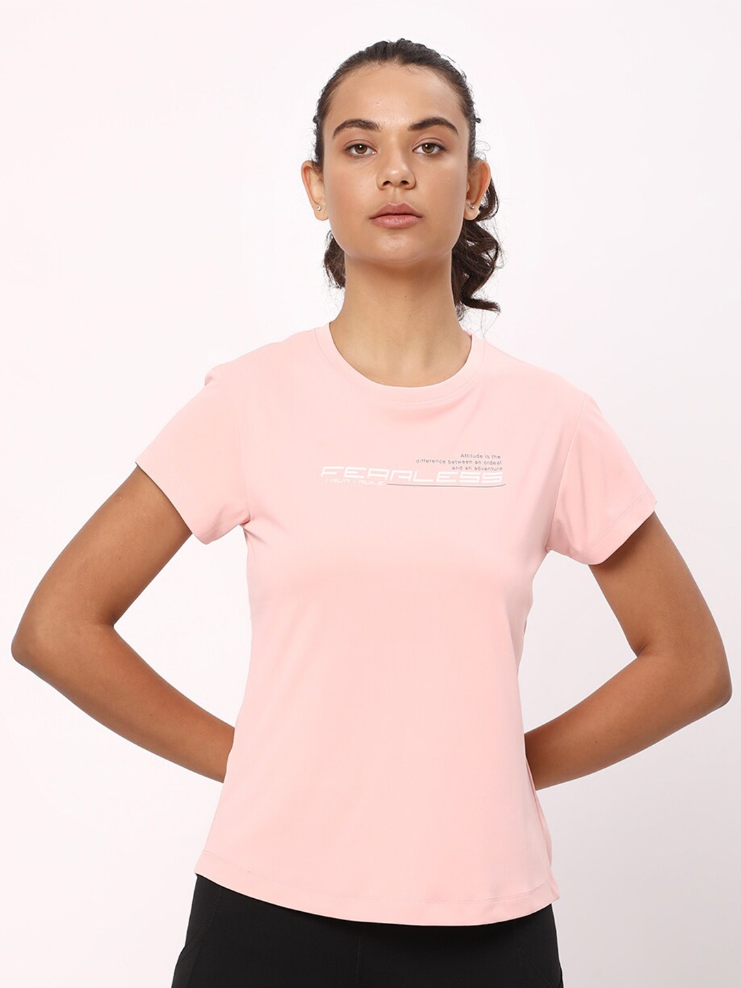 

R&B Typography Printed T-shirt, Pink