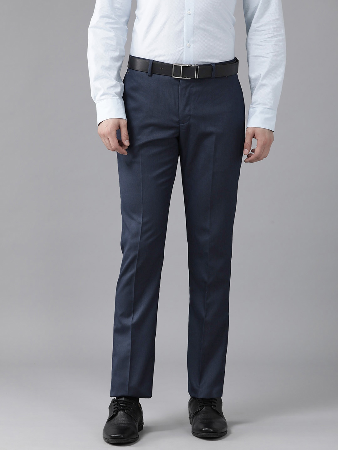 

Blackberrys Men Slim Fit Formal Trousers, Navy blue
