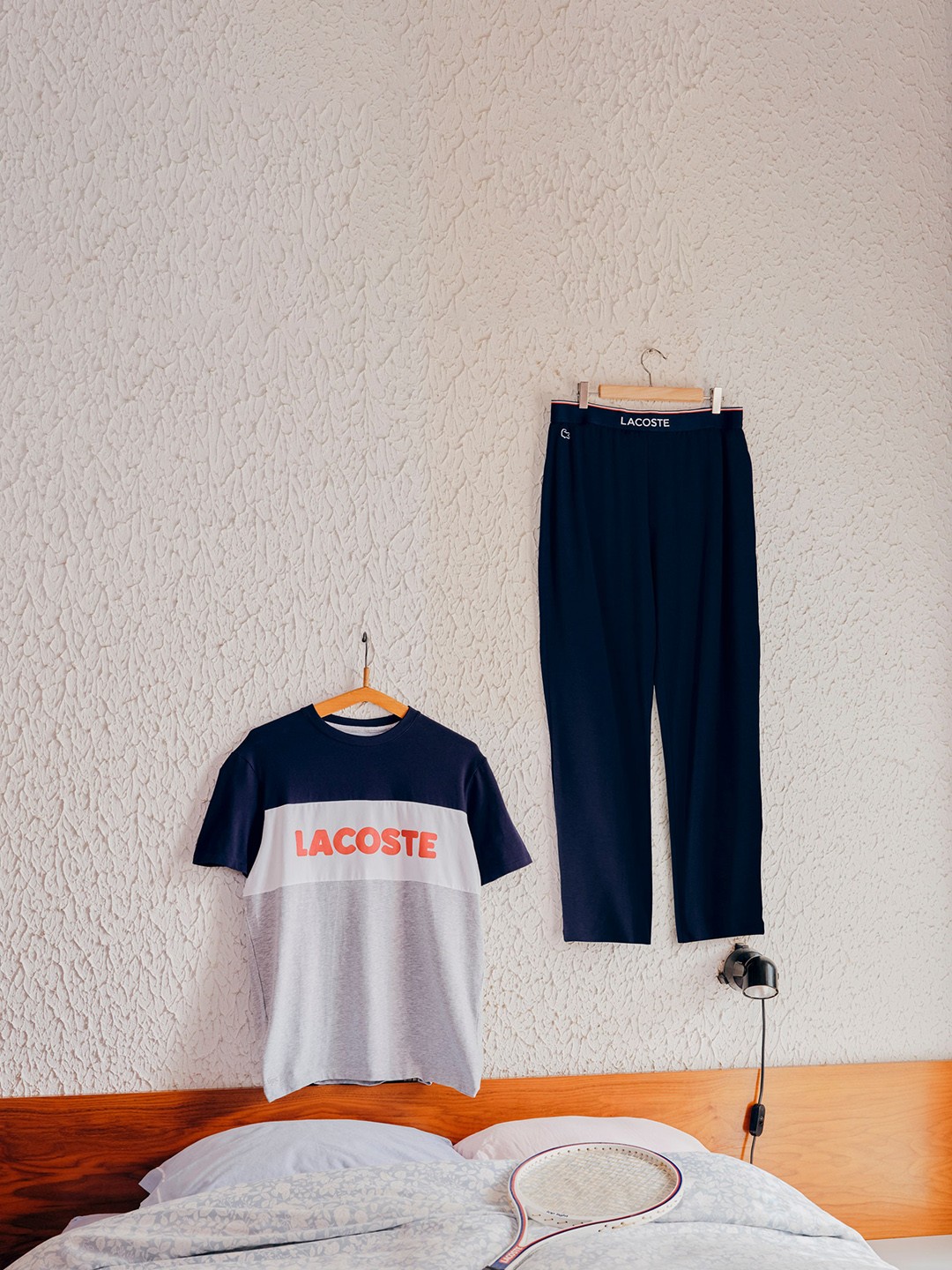 

Lacoste Brand Logo Printed Night suits, Navy blue