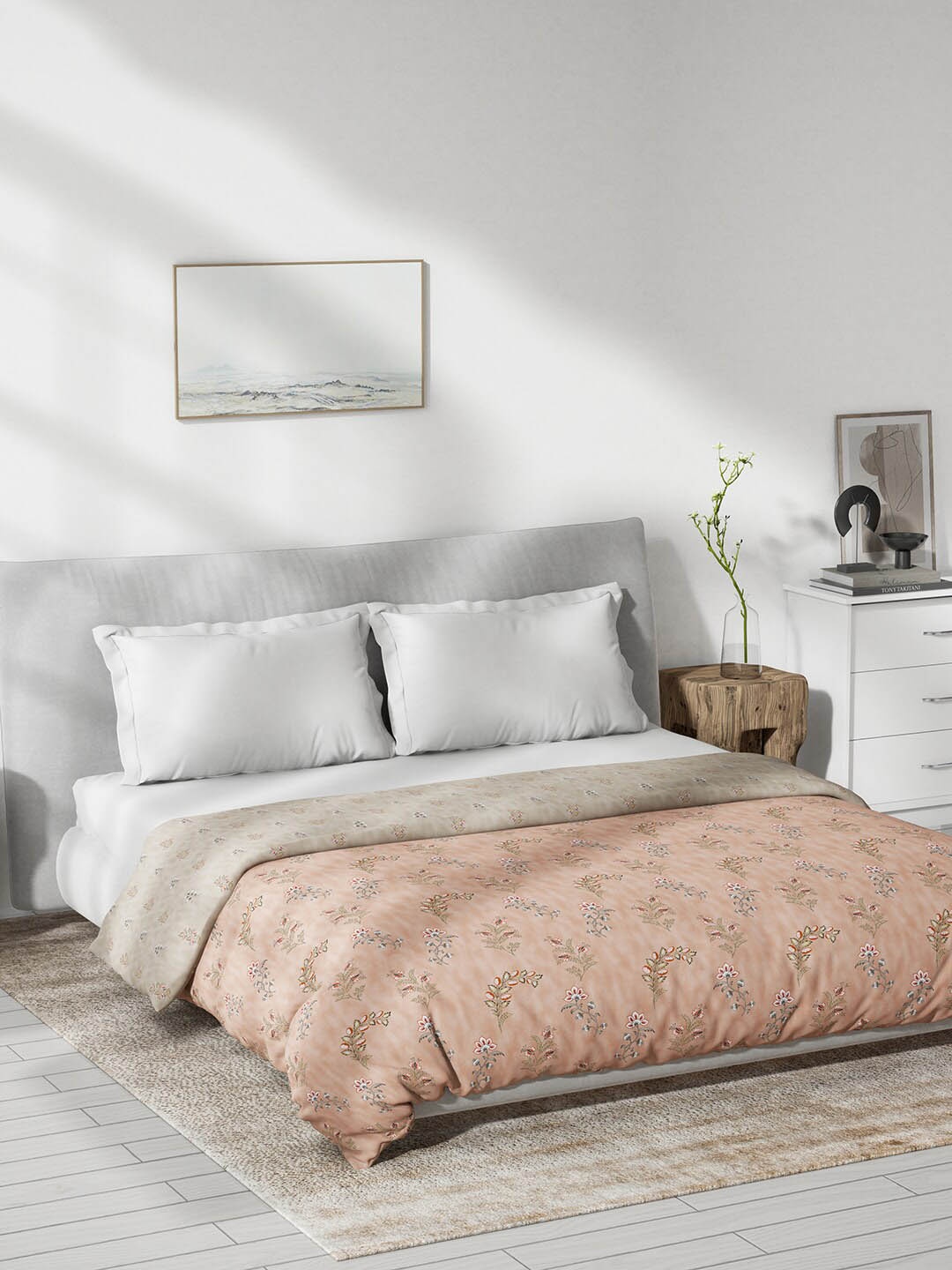 

DDecor Live Beautiful Pink Pure Cotton Mild Winter 180 GSM Reversible Double Bed Dohar