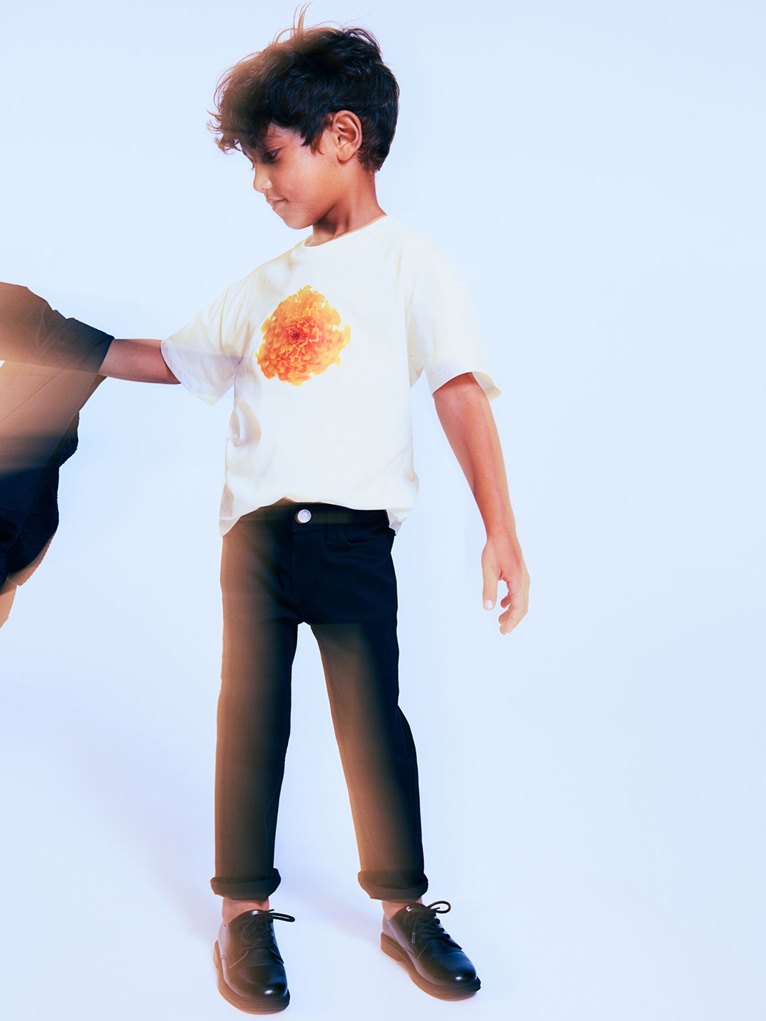 

H&M Boys Pure Cotton Printed T-Shirt, White