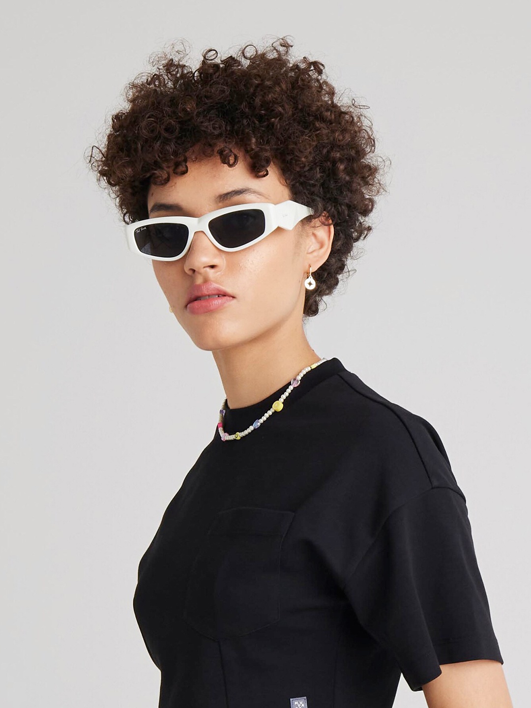 

Ted Smith Women Cateye Sunglasses with UV Protected Lens TS-CANDY2_C3, Black