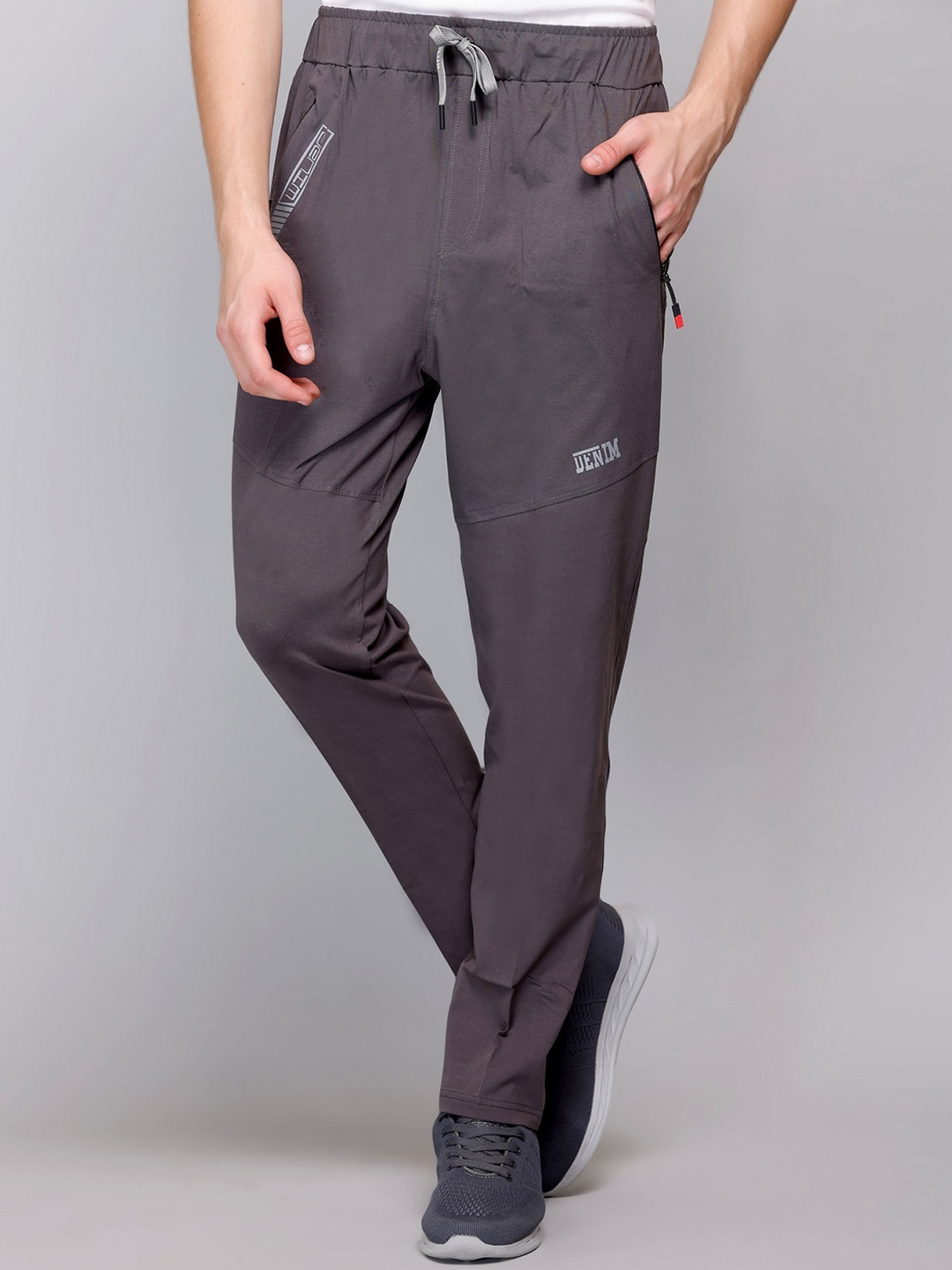 

FCKPLUS Men Mid Rise Cotton Track Pant, Grey