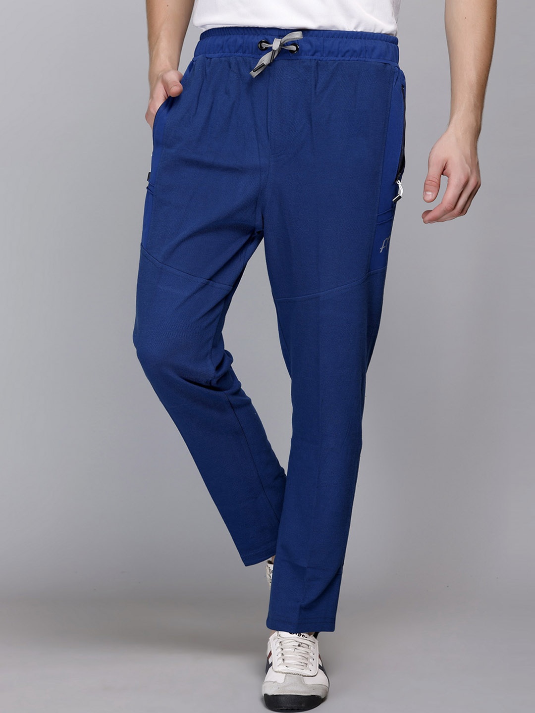 

FCKPLUS Men Mid Rise Cotton Track Pant, Blue