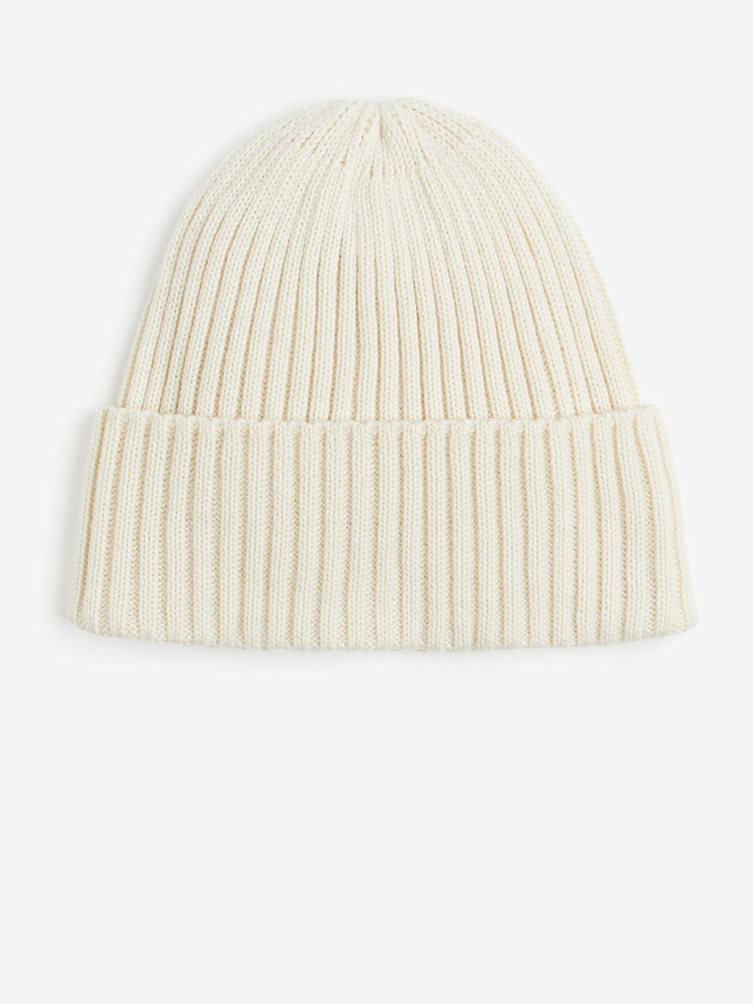 

H&M Men Rib-Knit Hat, White