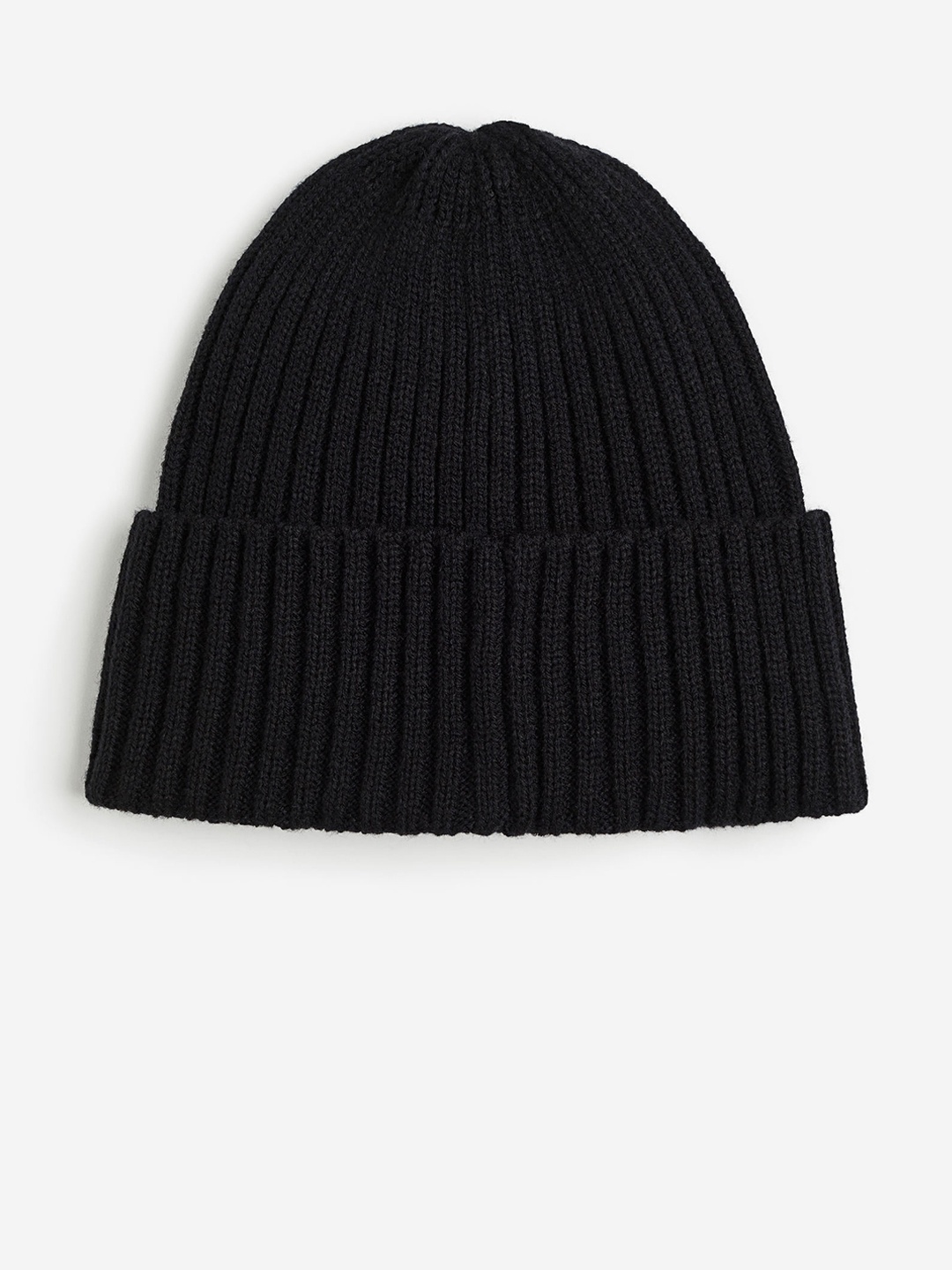 

H&M Men Rib-Knit Hat, Black