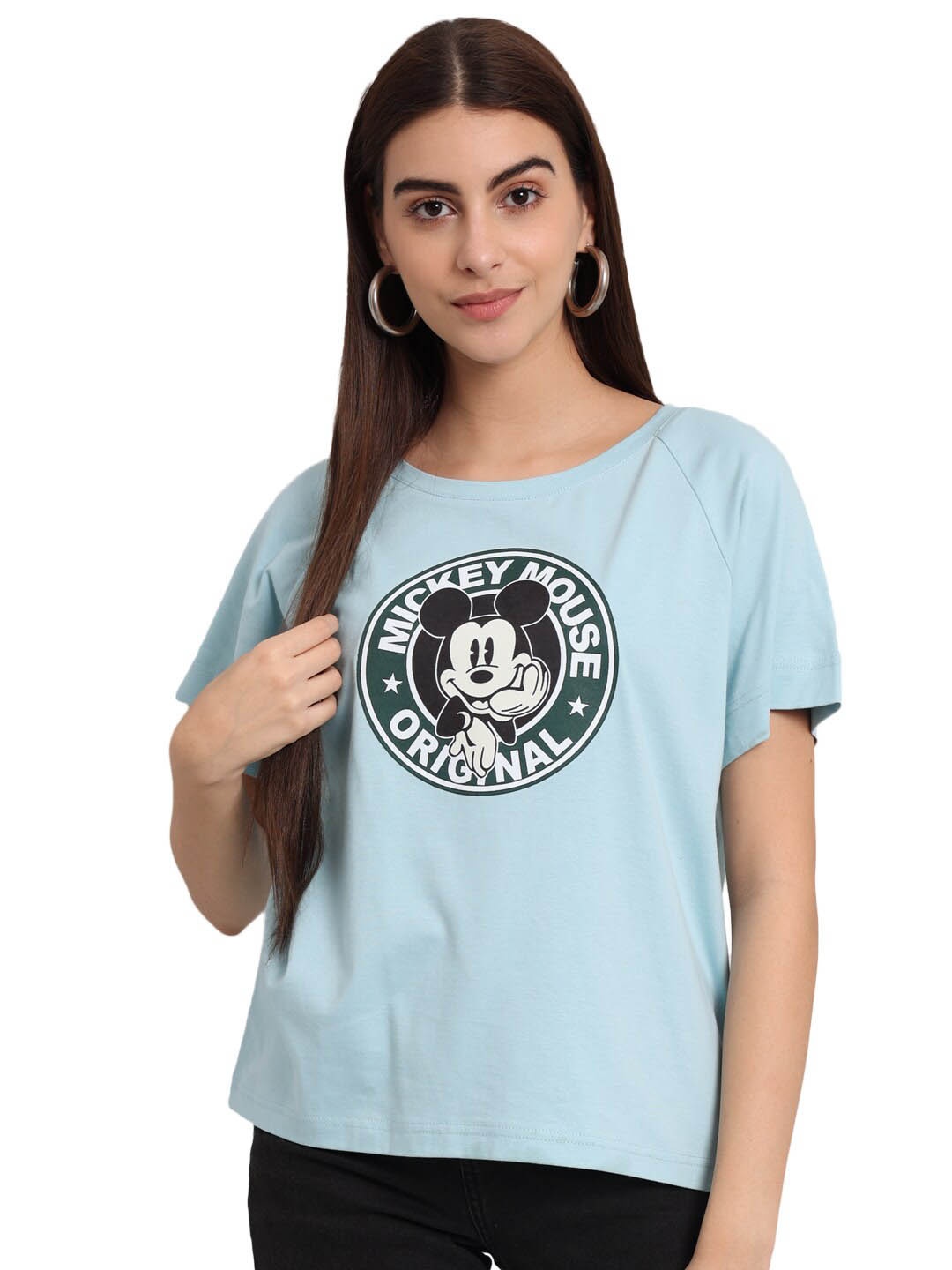 

Just Wow Mickey Mouse Printed Pure Cotton T-shirt, Blue
