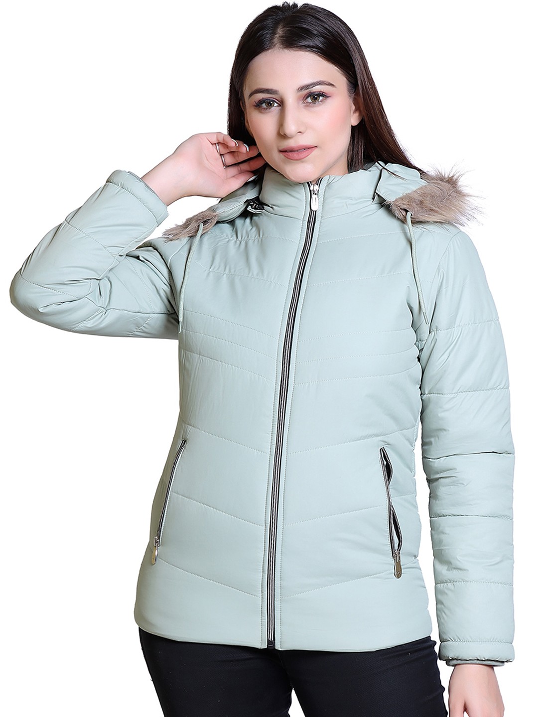

Brazo Hooded Lightweight Parka Jacket, Sea green
