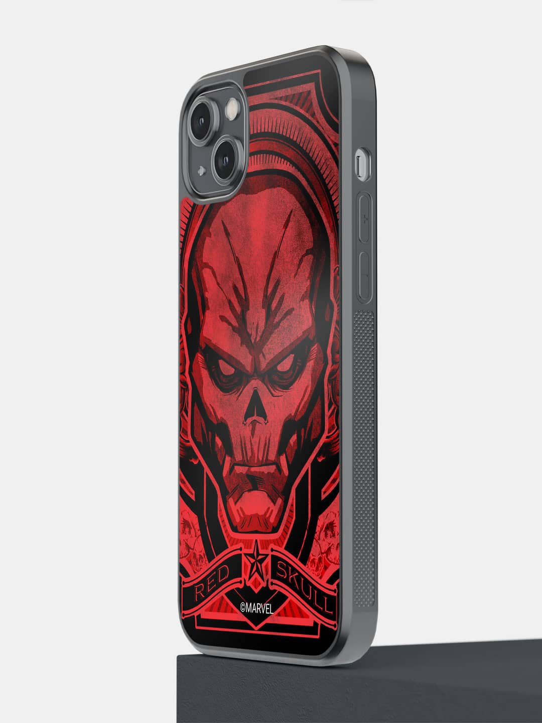 

macmerise Printed Skull Saga iPhone 14 Plus Phone Bumper Case Cover, Red