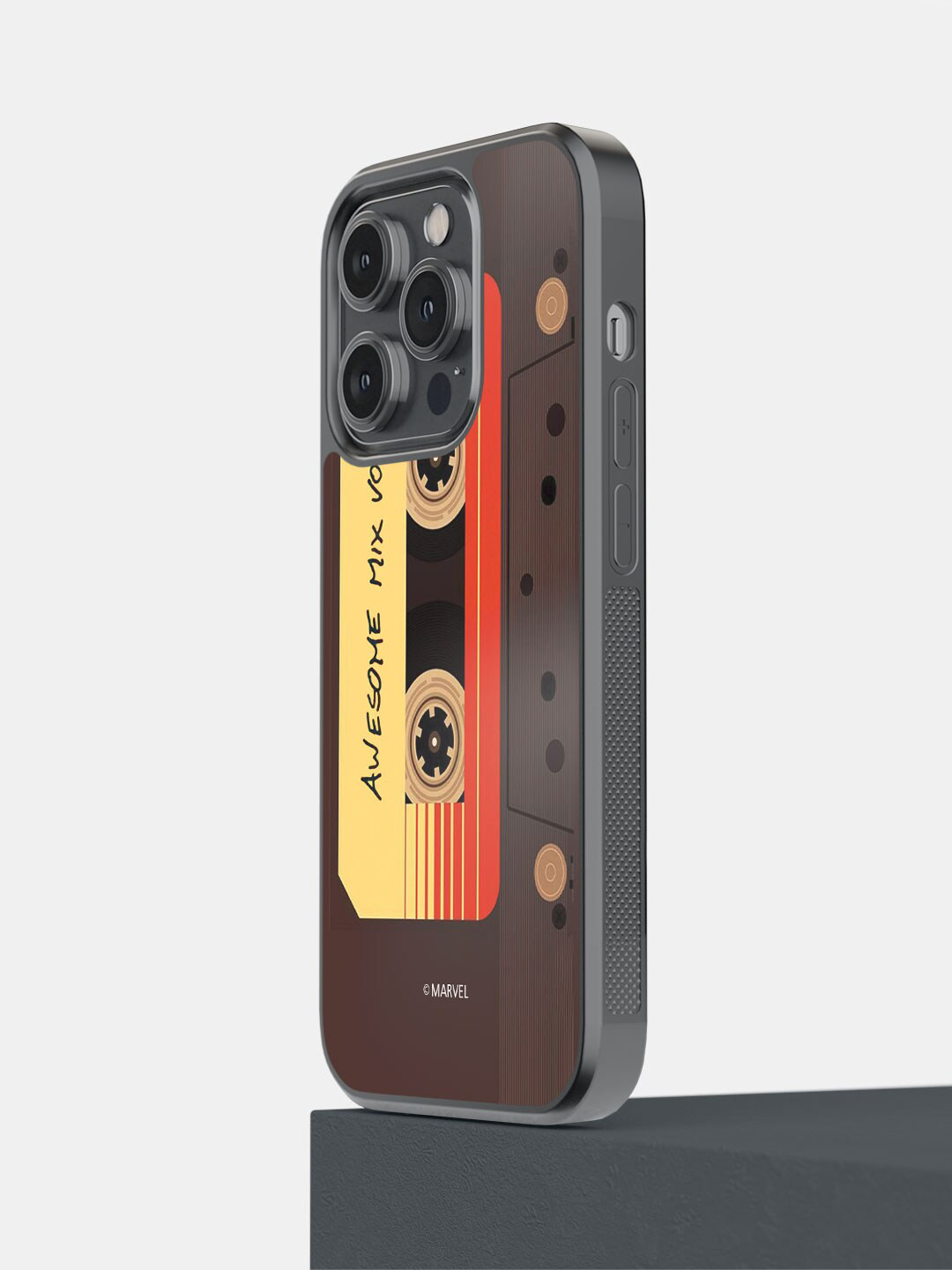 

macmerise Awesome Mix Tape iPhone 14 Pro Bumper Case, Brown