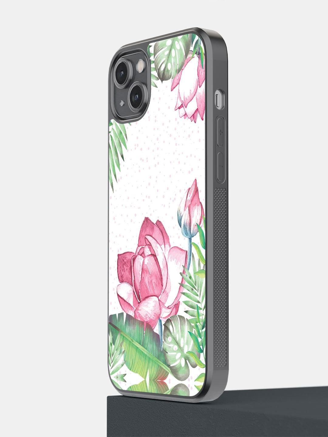 

macmerise Laotian Lotus Printed iPhone 14 Plus Bumper Case Cover, White