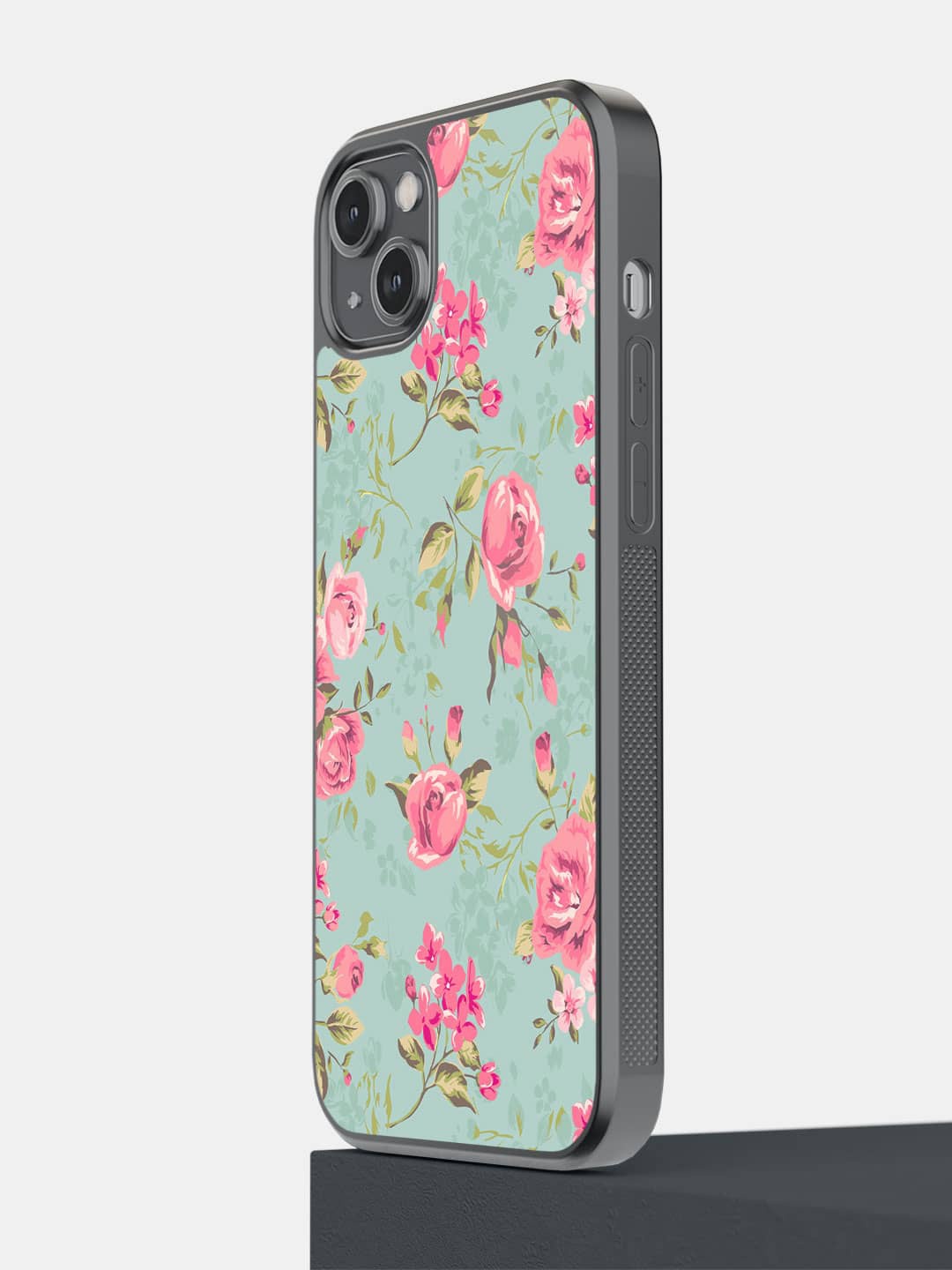 

macmerise Flowers Printed iPhone 14 Plus Bumper Case Cover, Pink