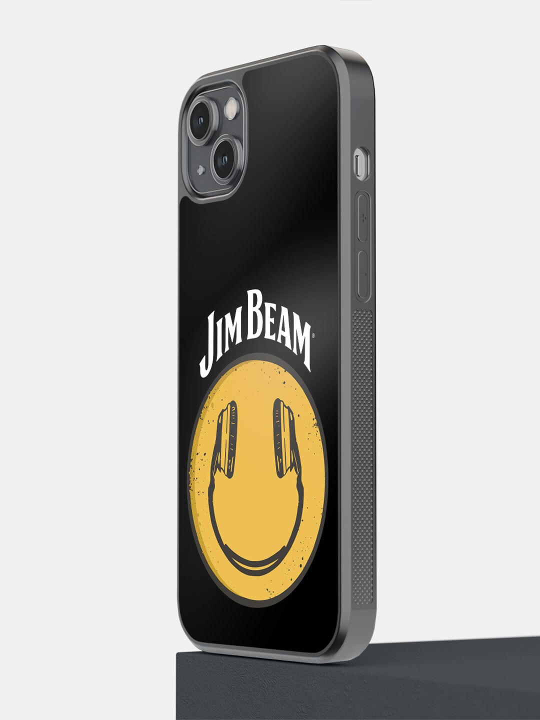 

Macmerise Jim Beam Smiley iPhone 14 Plus Bumper Case, Black