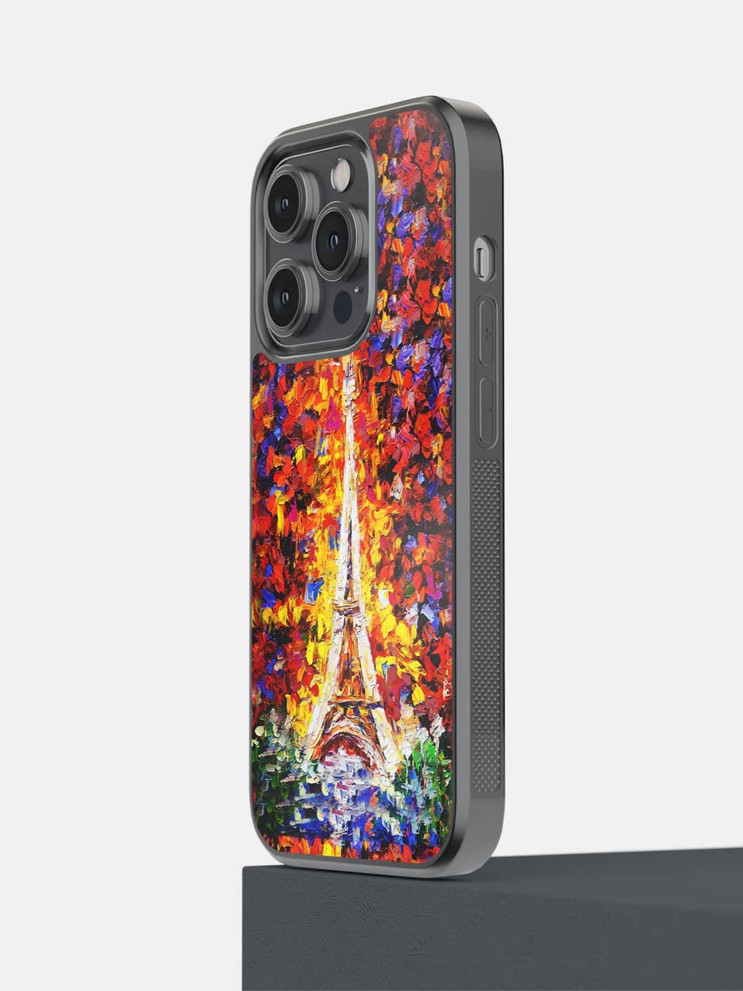 

macmerise Artistic Eiffel Printed iPhone 14 Pro Bumper Case Cover, Red