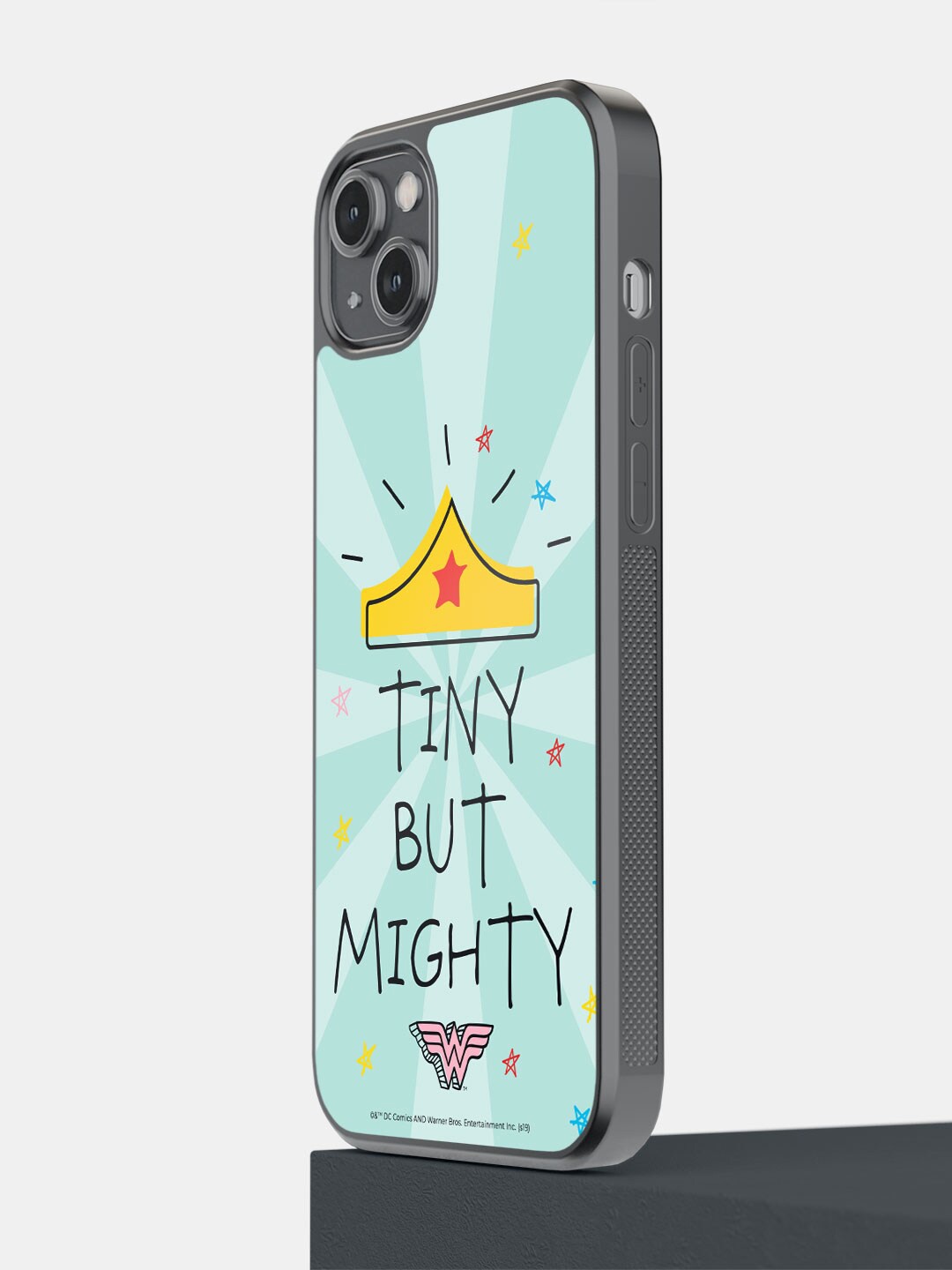 

macmerise WW Tiny but Mighty Printed iPhone 14 Plus Bumper Case Cover, Sea green