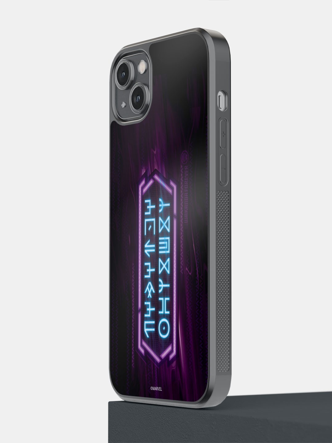 

macmerise Wakanda Forever Script iPhone 14 Plus Bumper Case Cover, Black