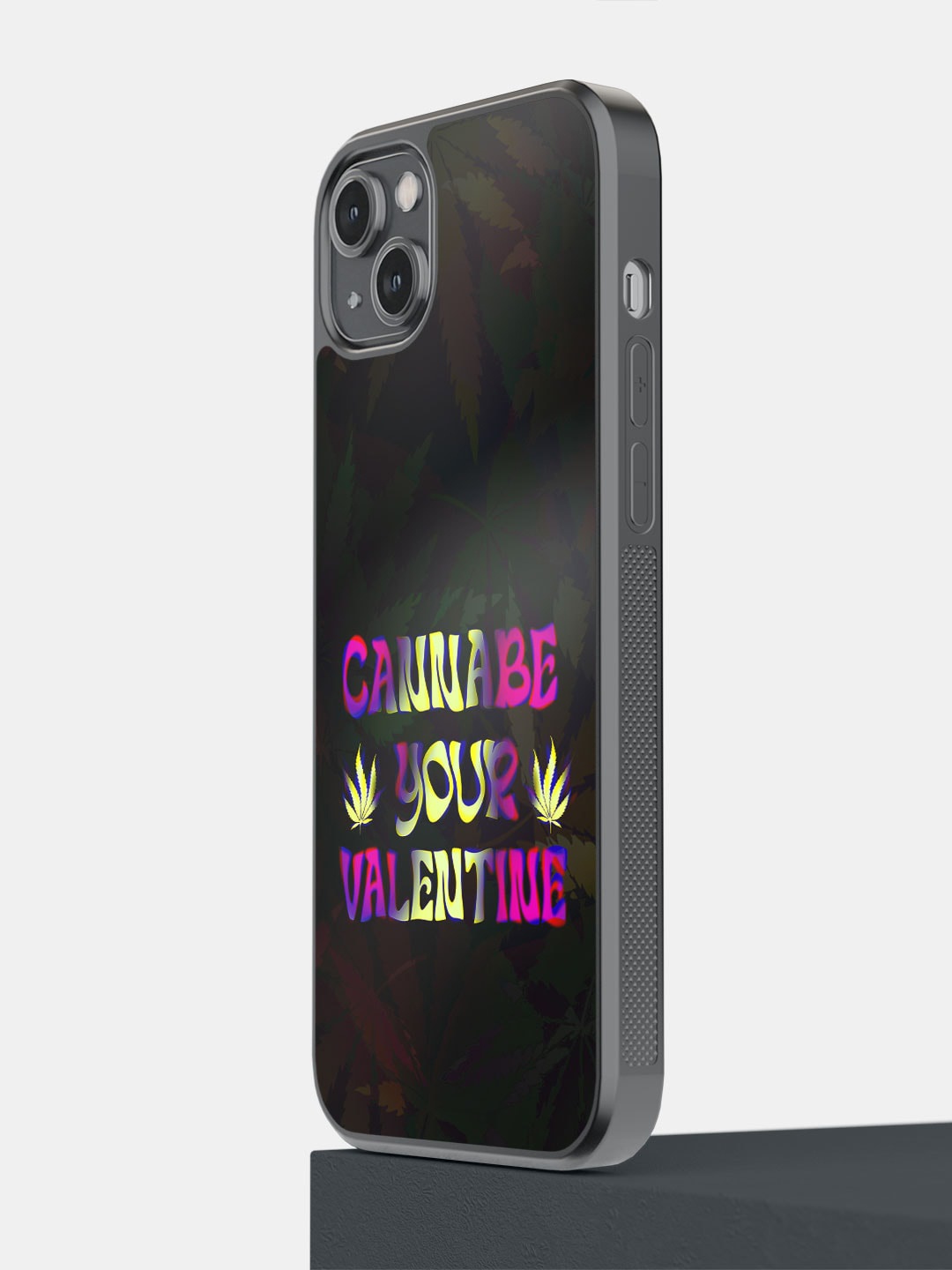 

macmerise Valentine Cannabe iPhone 14 Plus Bumper Case Cover, Black