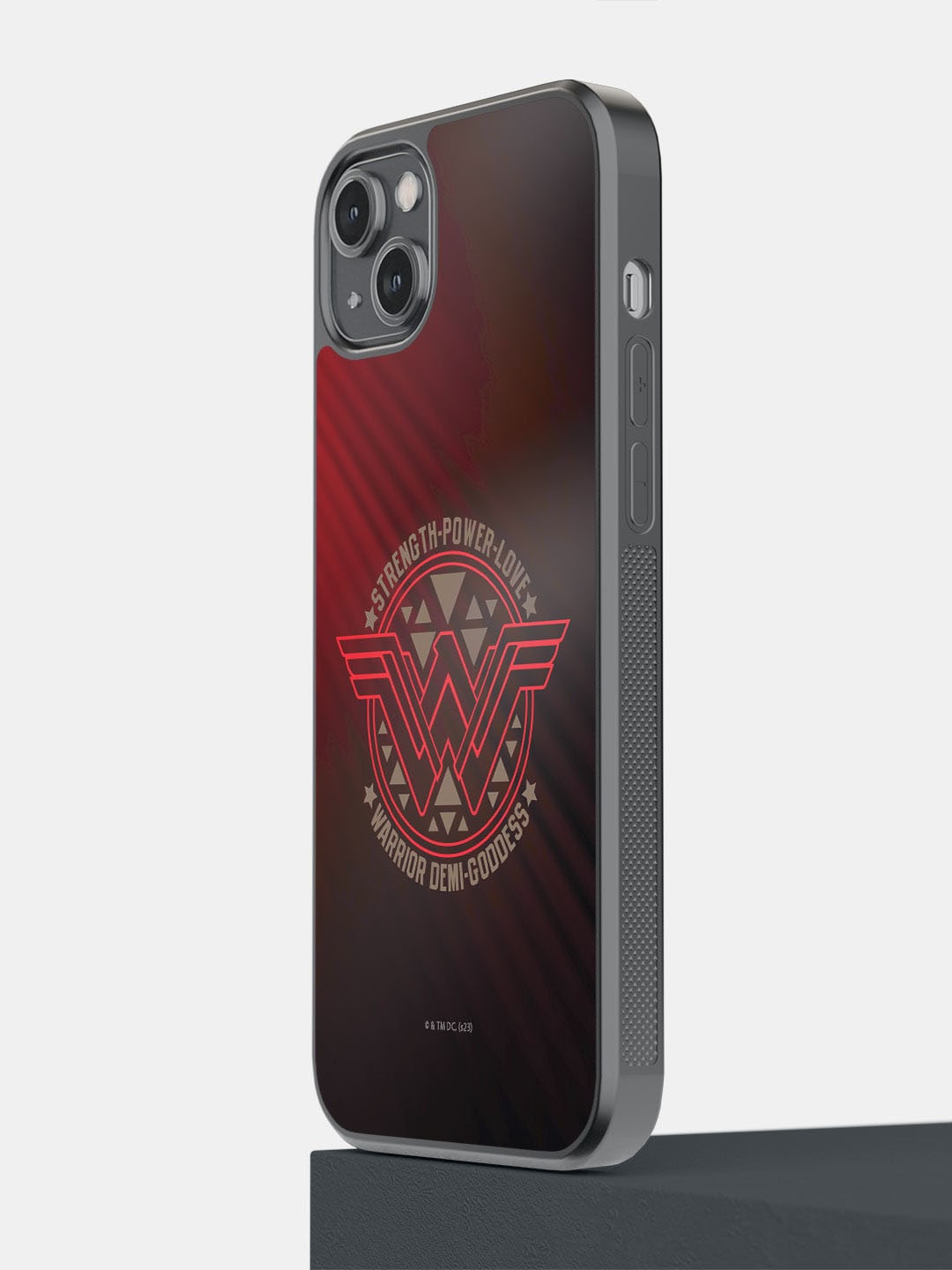 

macmerise Wonder Woman Stamp iPhone 14 Plus Bumper Case Cover, Red