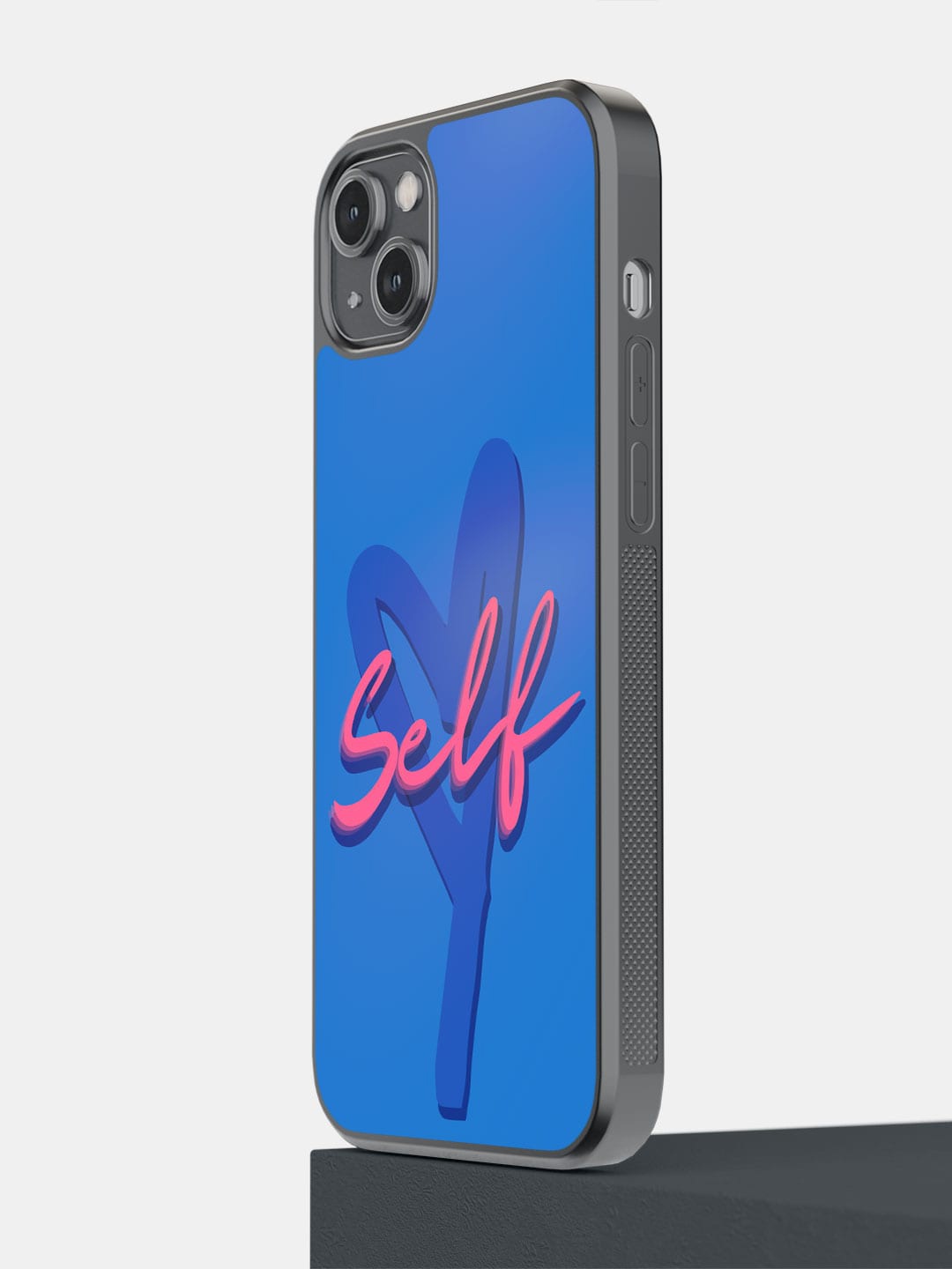 

Macmerise Typography Printed iPhone 14 Plus Bumper Phone Back Case, Blue