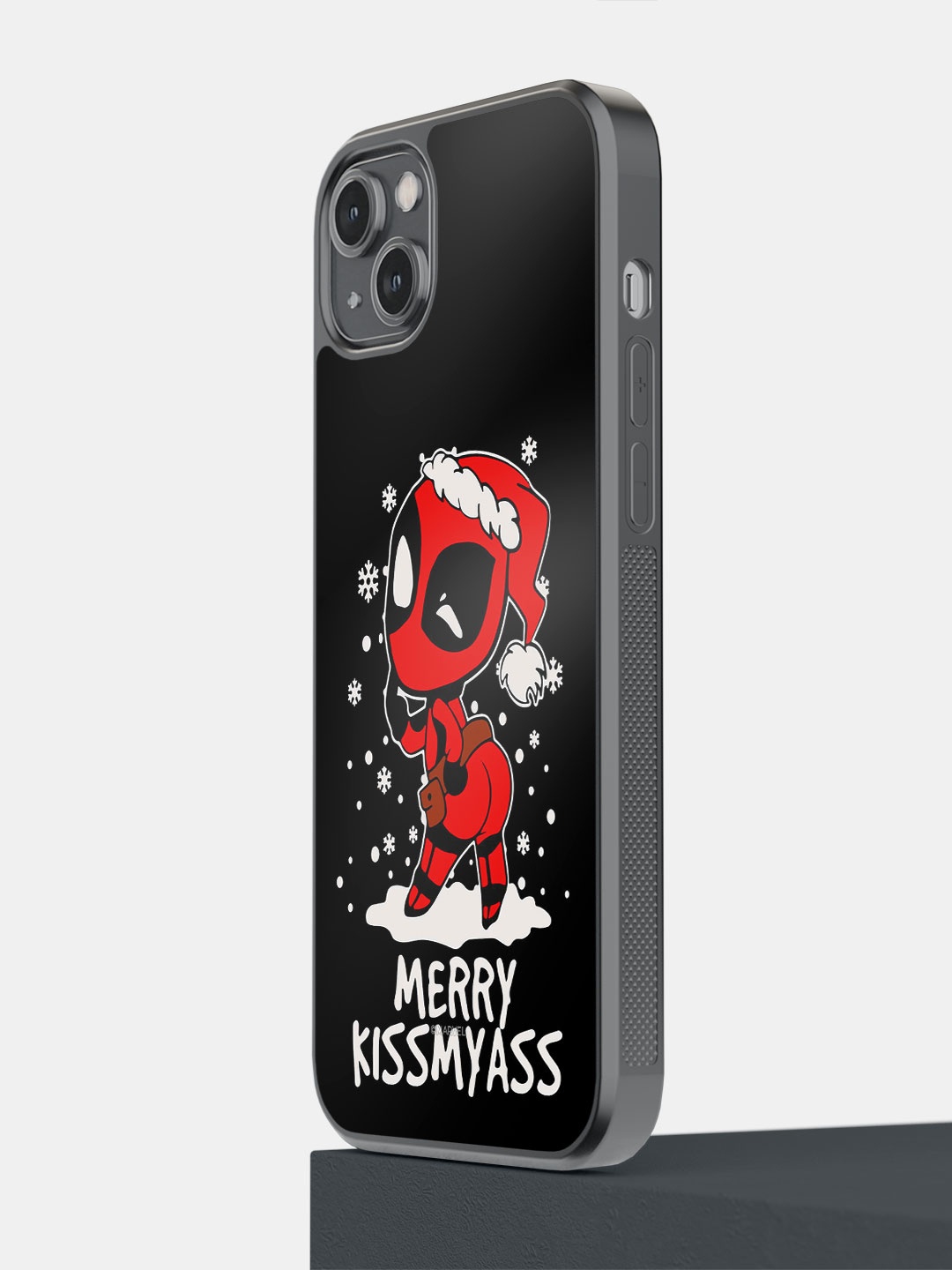 

macmerise Deadpool Printed IPhone 14 Plus Bumper Case Cover, Black
