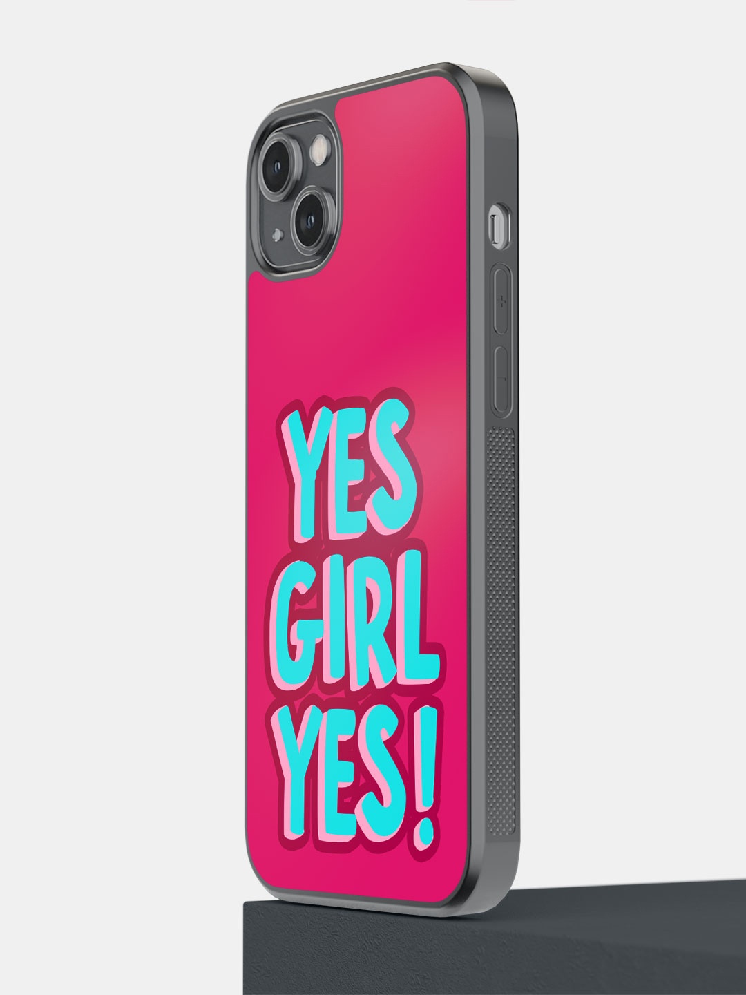 

macmerise Typography Printed iPhone 14 Plus Bumper Phone Back Case, Pink