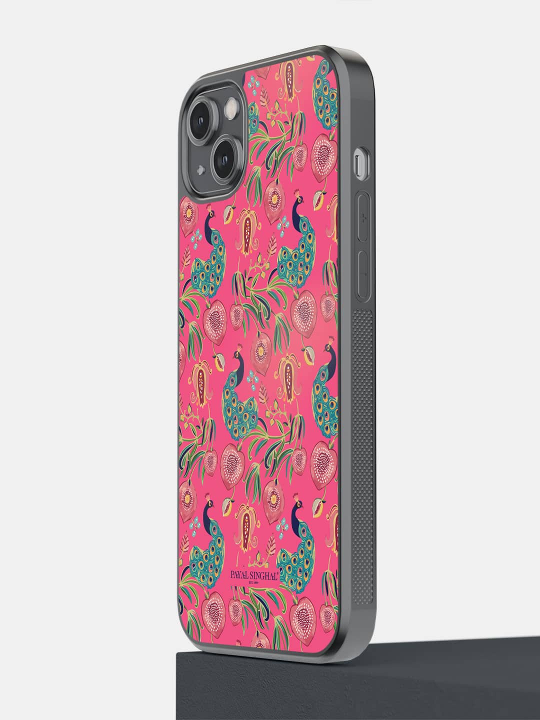 

macmerise Floral Printed iPhone 14 Plus Bumper Case Cover, Pink