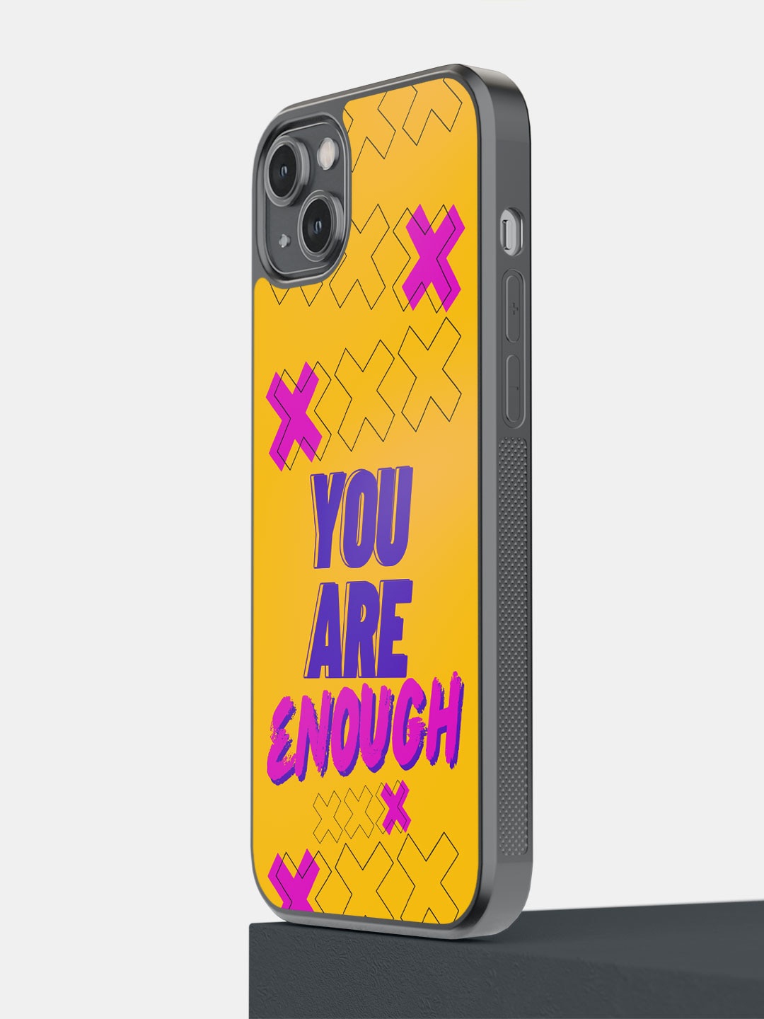 

macmerise Typography Printed iPhone 14 Plus Bumper Case, Yellow