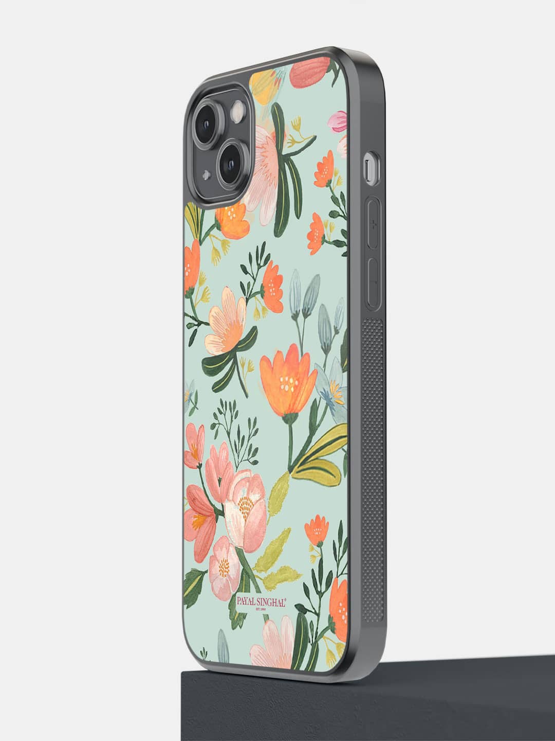 

macmerise Floral Printed iPhone 14 Plus Bumper Case Cover, Green