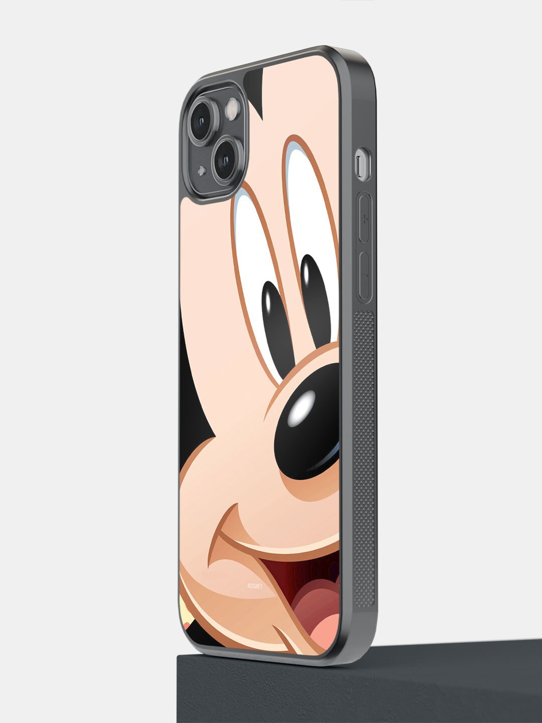 

macmerise Zoom Up Mickey Mouse iPhone 14 Plus Bumper Case Cover, Peach