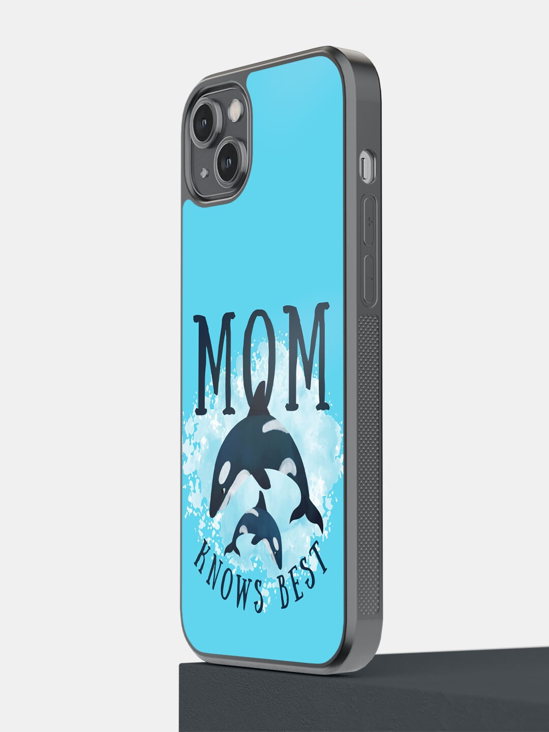 

macmerise Mom Knows Best IPhone 14 Plus Bumper Case Cover, Blue