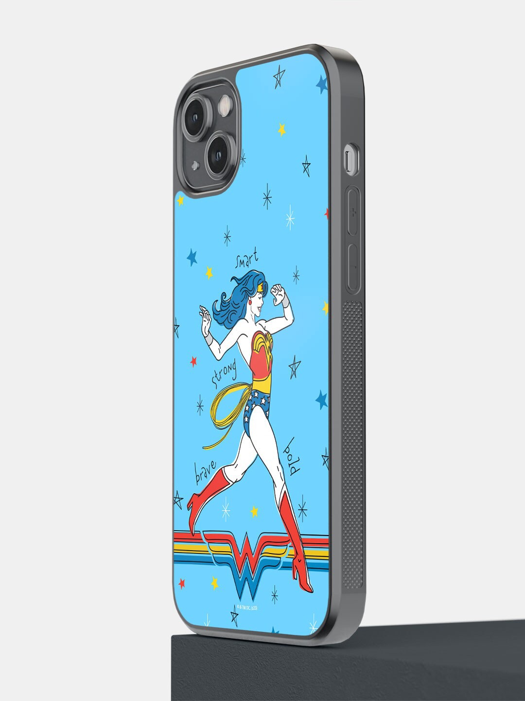 

Macmerise Wonder Woman Lightweight iPhone 14 Plus Bumper Case Cover, Blue